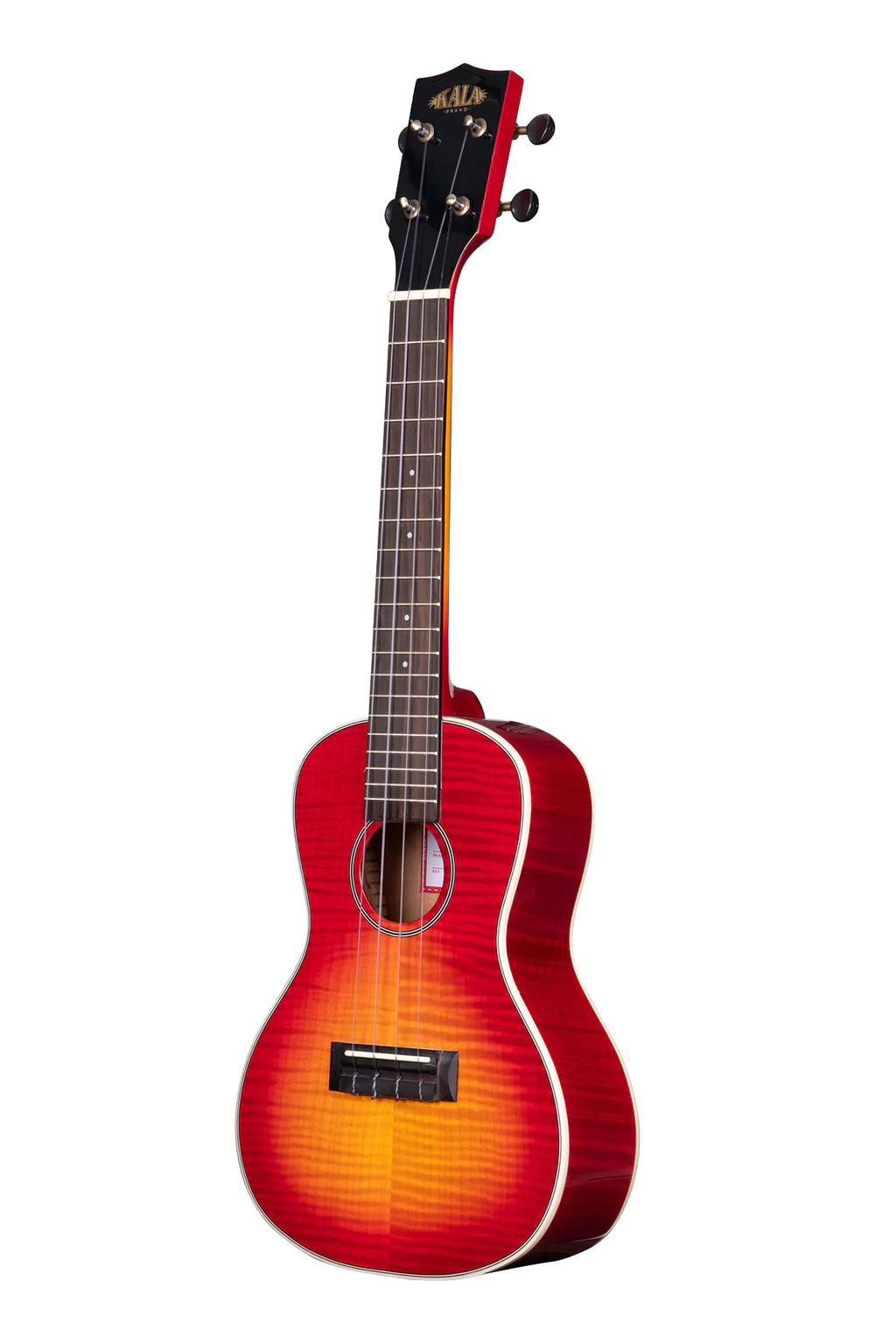 Kala Flame Maple Concert Ukulele - Cherry Burst