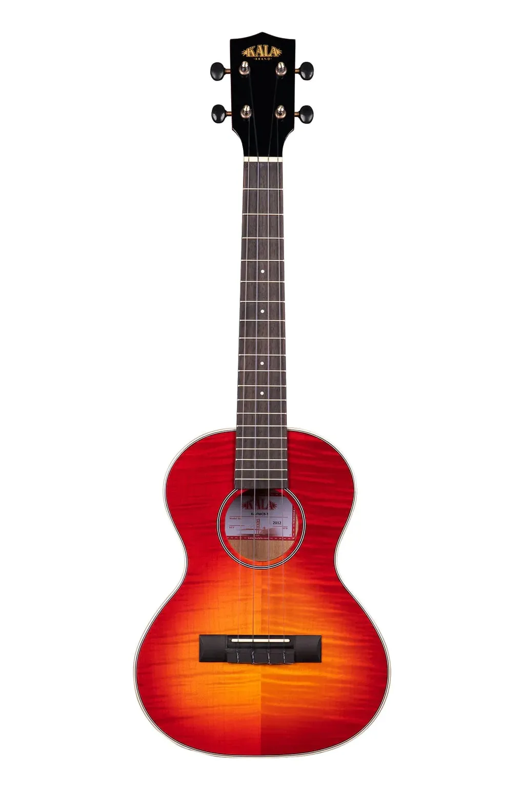 Kala Flame Maple Tenor Ukulele - Cherry Burst - B-Stock