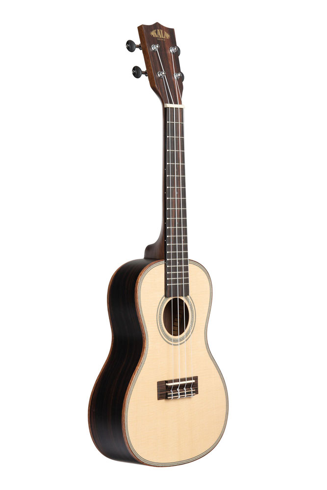 Kala Solid Spruce Top Striped Ebony Series Concert Ukulele
