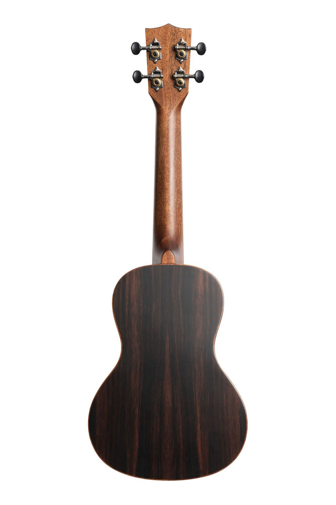 Kala Solid Spruce Top Striped Ebony Series Concert Ukulele