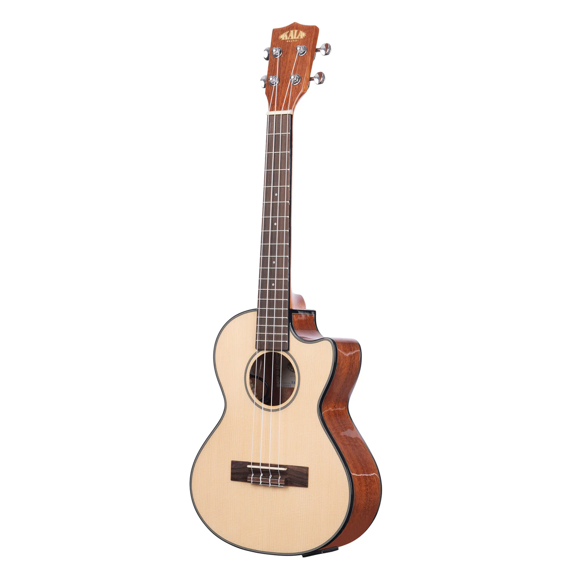 Kala Solid Spruce Top Mahogany Series Tenor Ukulele with Equalizer Cutaway - Included Bag - B-Stock