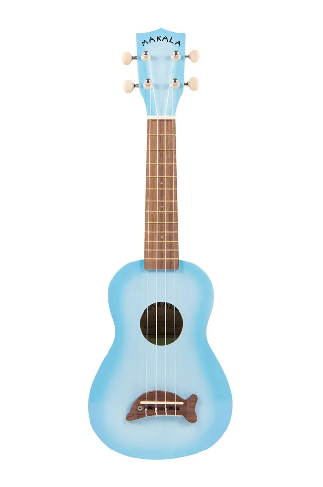 Makala Dolphin Series Soprano Ukulele - Light Blue Burst - B-Stock