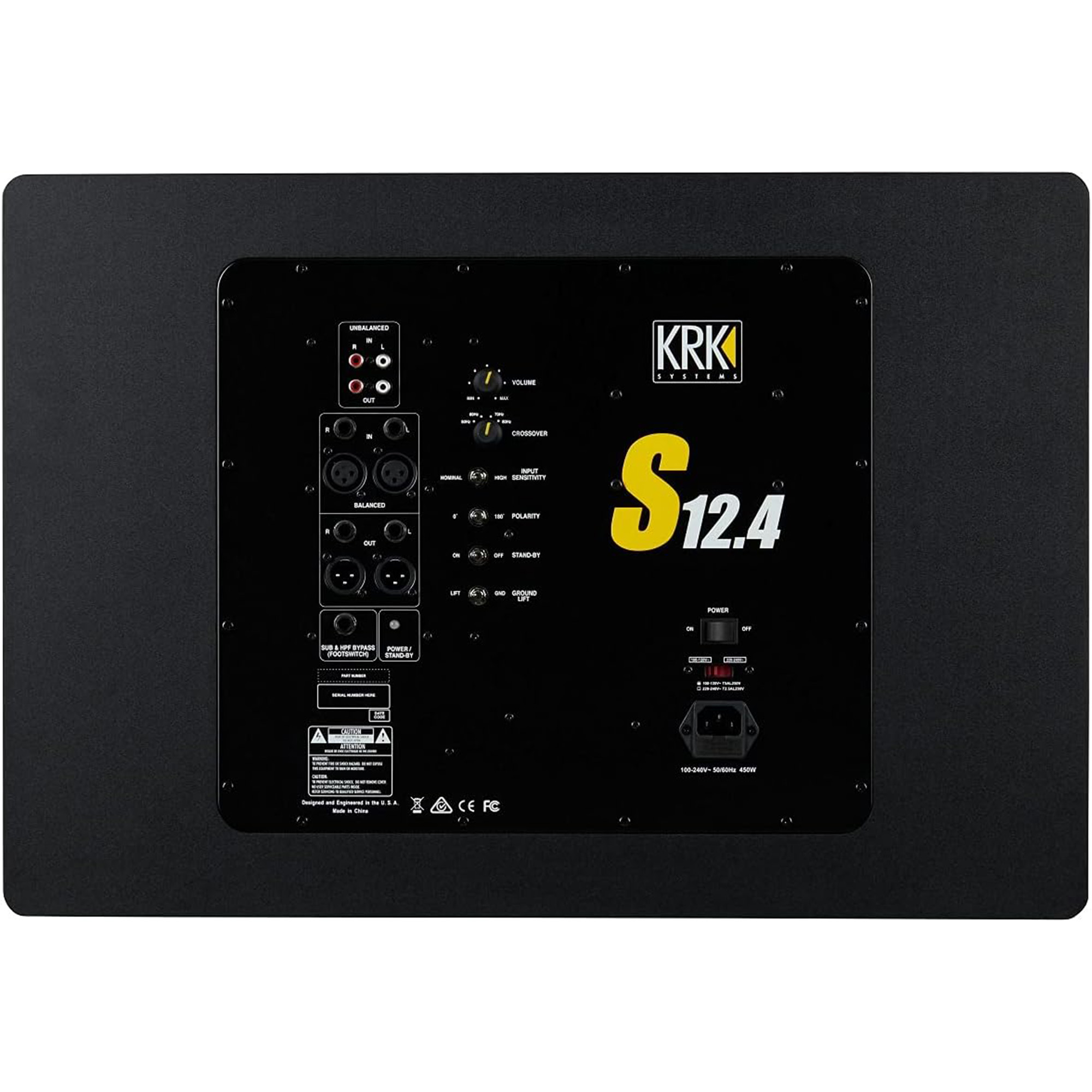 KRK S12.4 12-inch Powered Studio Subwoofer