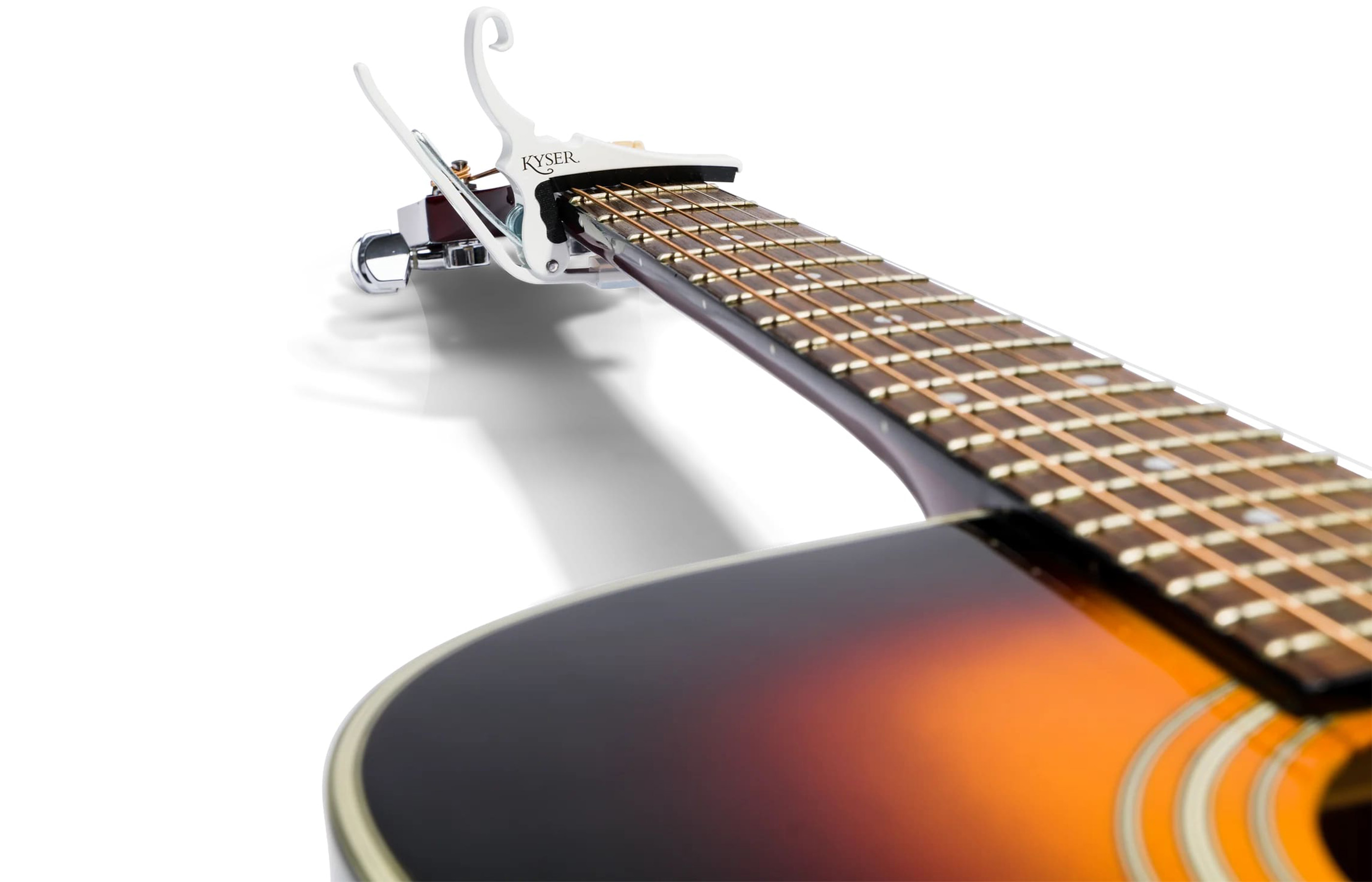 Kyser KG6WA Acoustic 6 Strings Quick-Change Capo - White