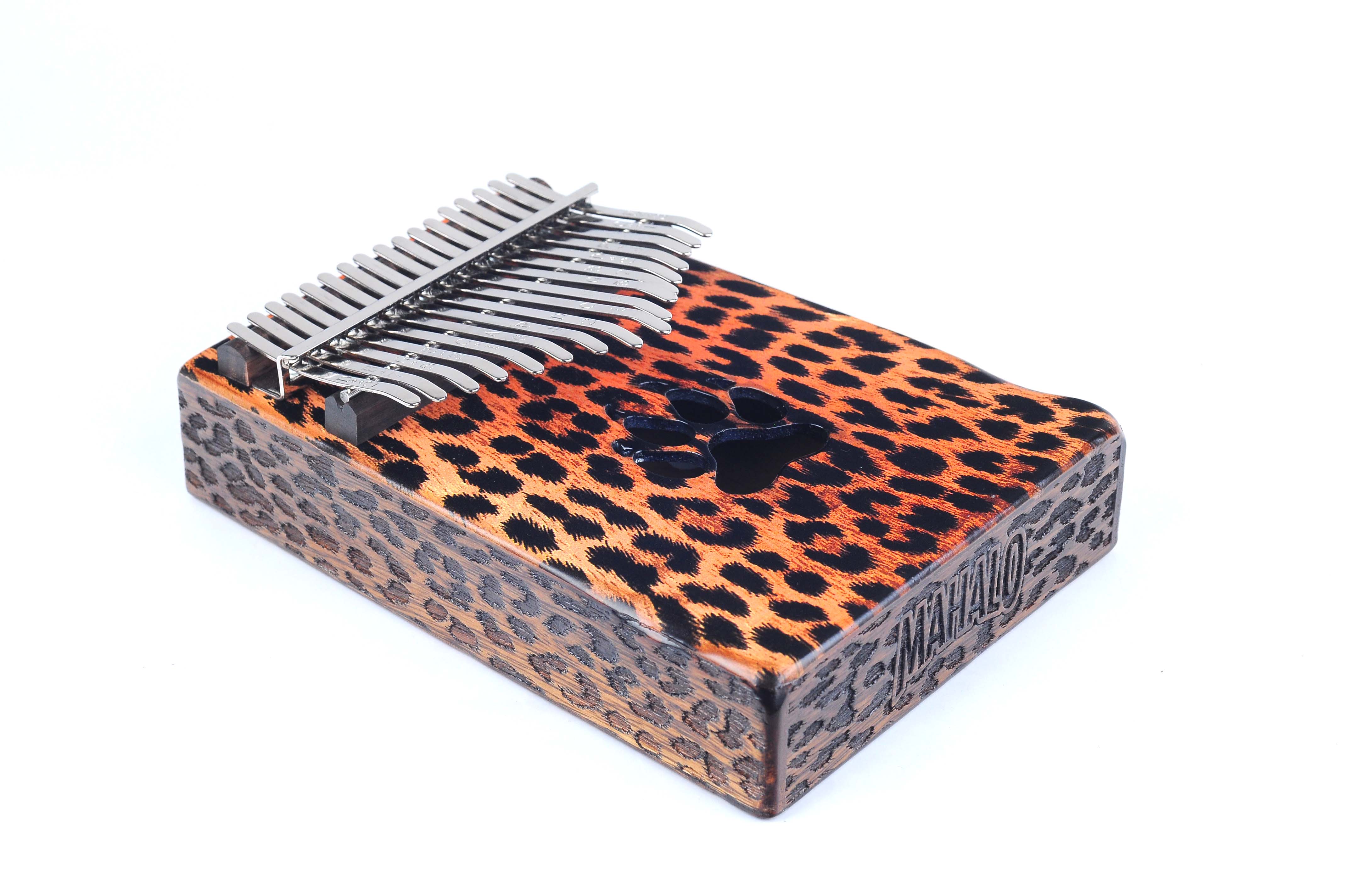 Mahalo Kalimba Cheetah Design Key of C with Bag