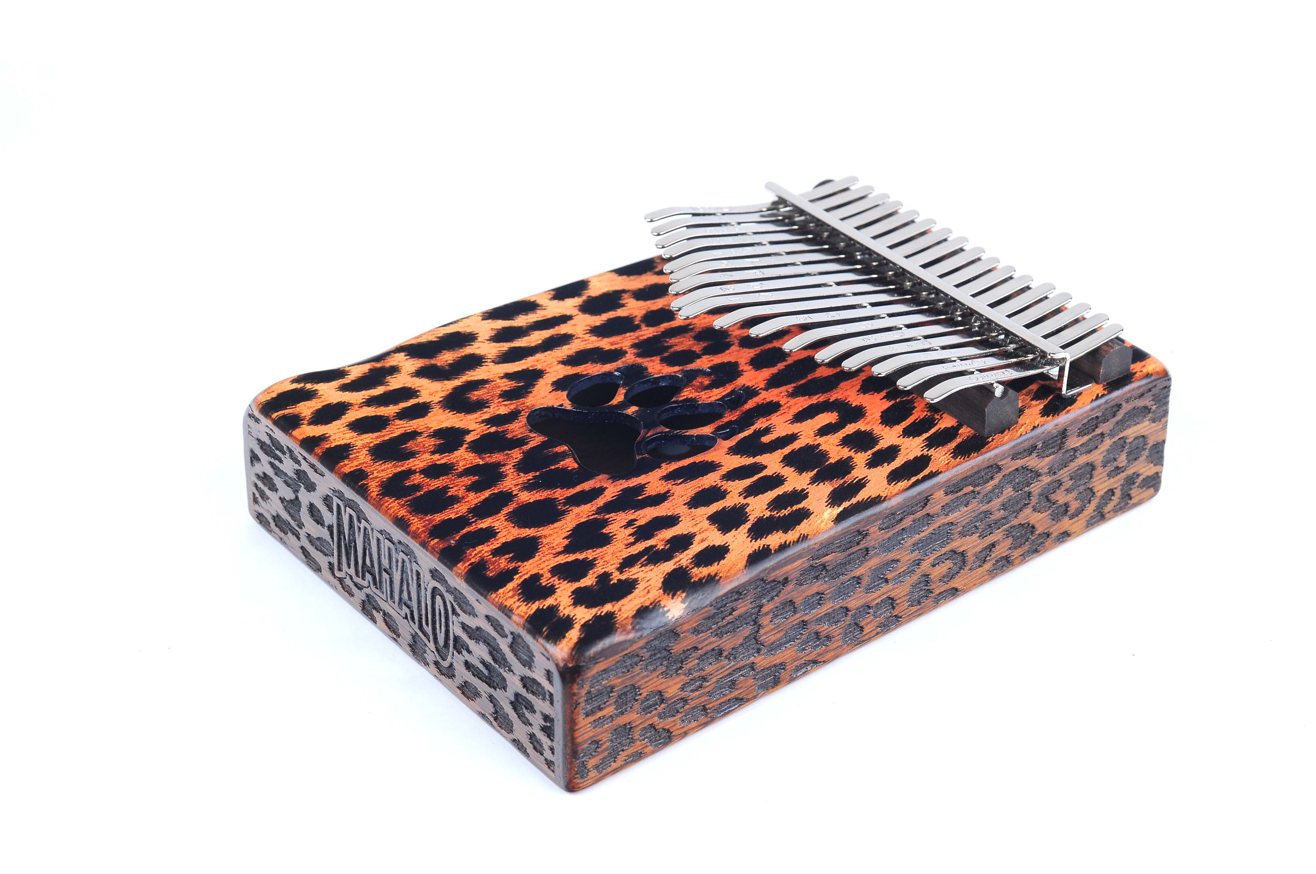 Mahalo Kalimba Cheetah Design Key of C with Bag