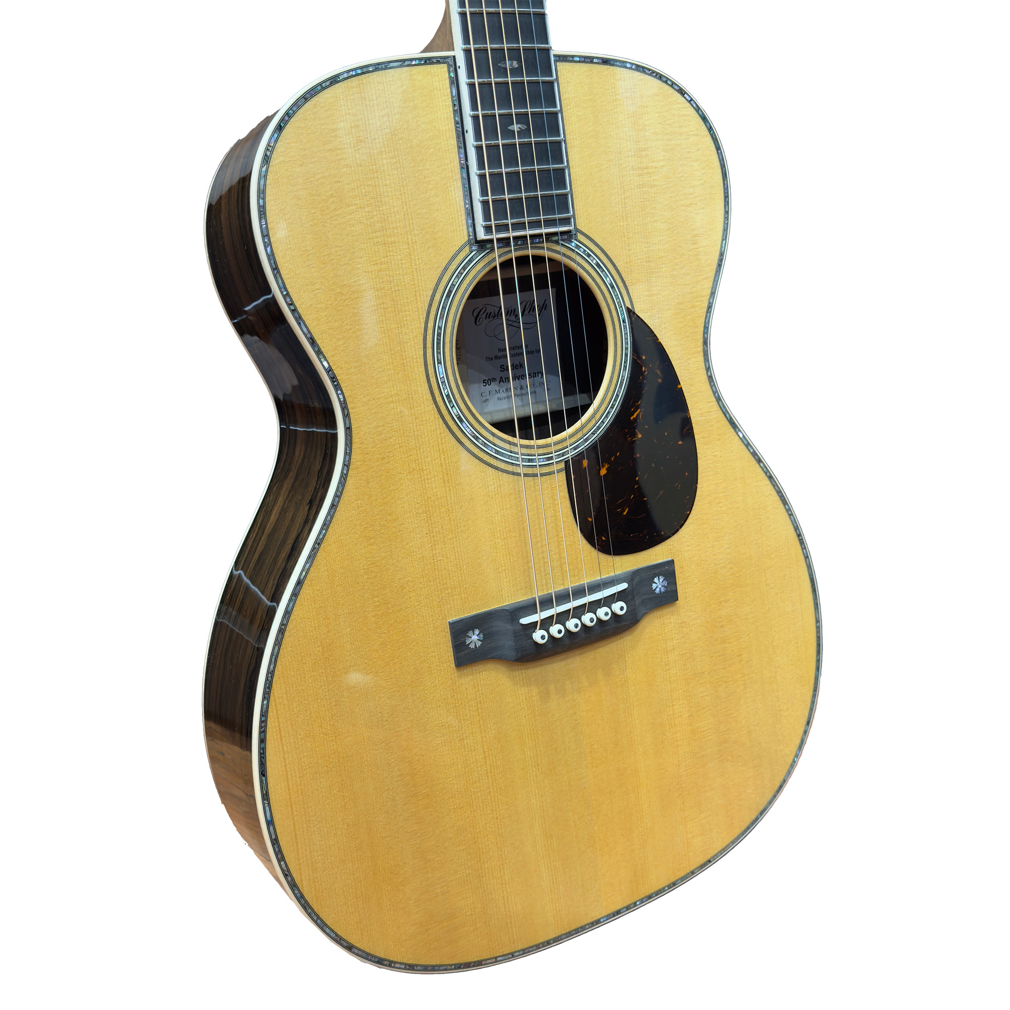 Martin Custom Shop 00014F Sadek 50th Anniversary, Spruce Top Ziricote  Acoustic Guitar - Natural