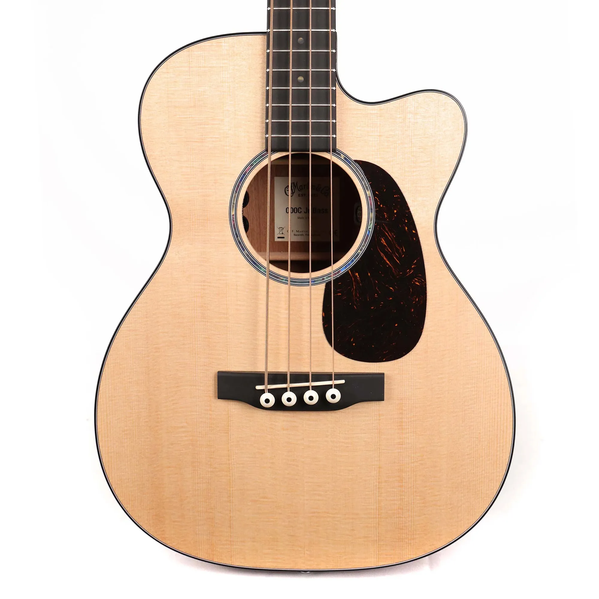 Martin 000C Jr-E Bass Acoustic Electric Bass 4 String Guitar - Natural