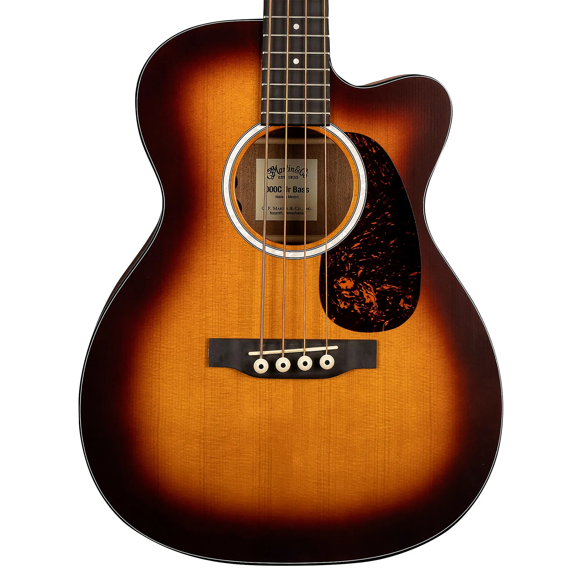 Martin 000C Jr-E BassAcoustic Electric Bass 4 String Guitar - Burst