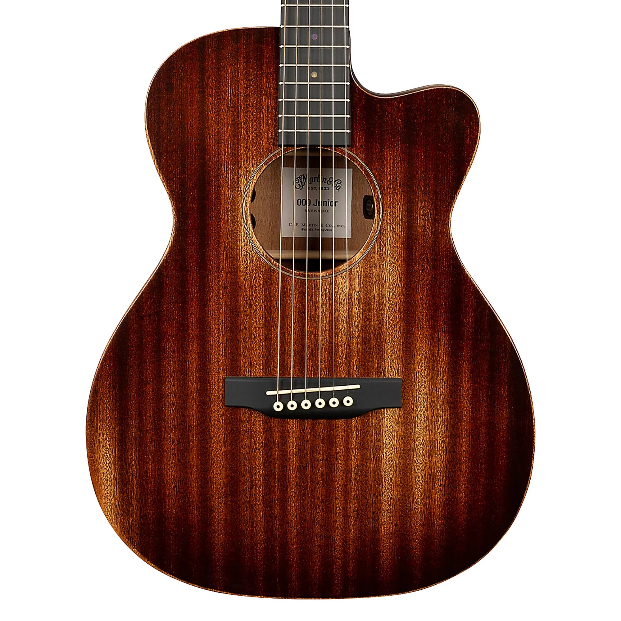 Martin  000C Jr-E StreetMaster Acoustic Electric Guitar - Dark Mahogany Distressed