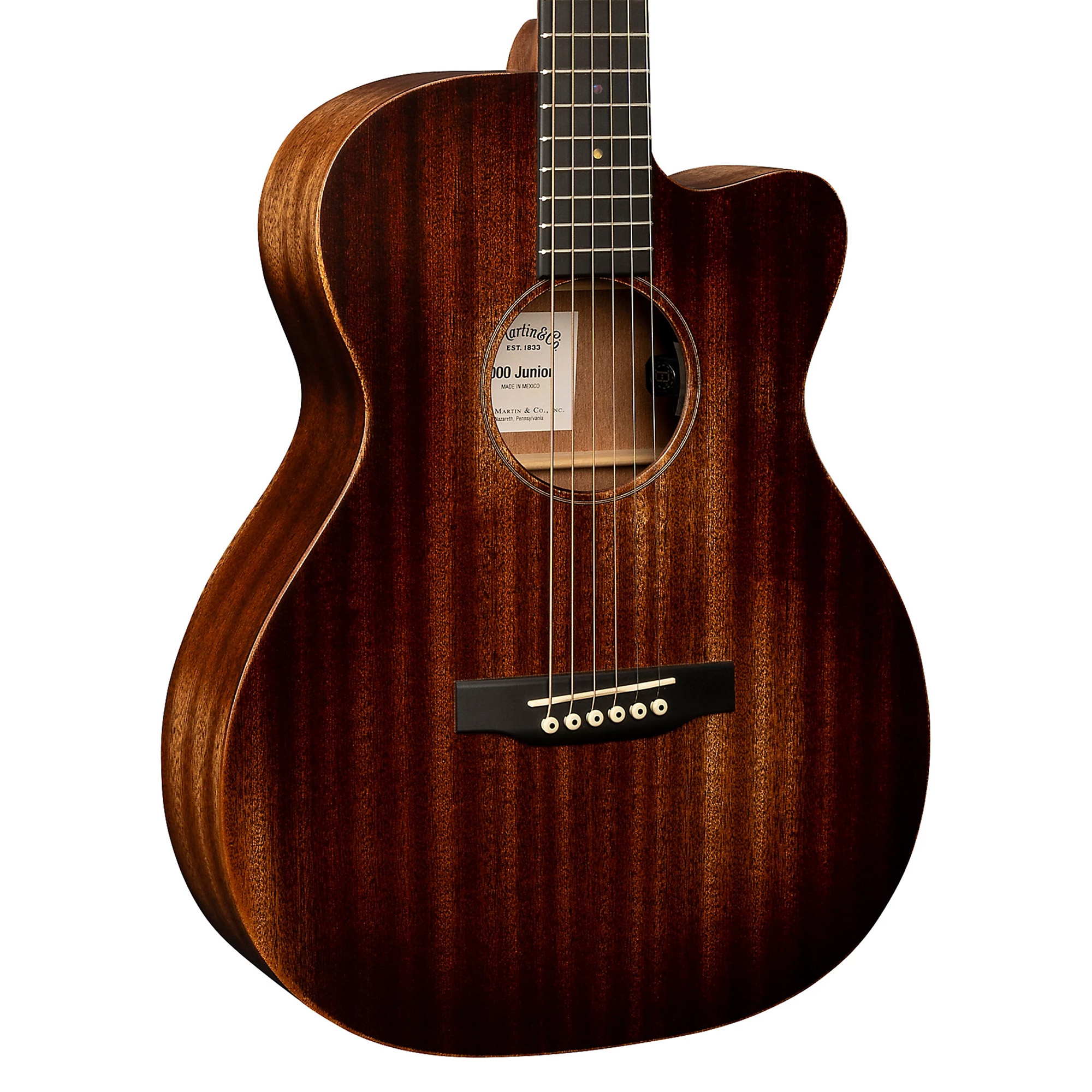 Martin  000C Jr-E StreetMaster Acoustic Electric Guitar - Dark Mahogany Distressed