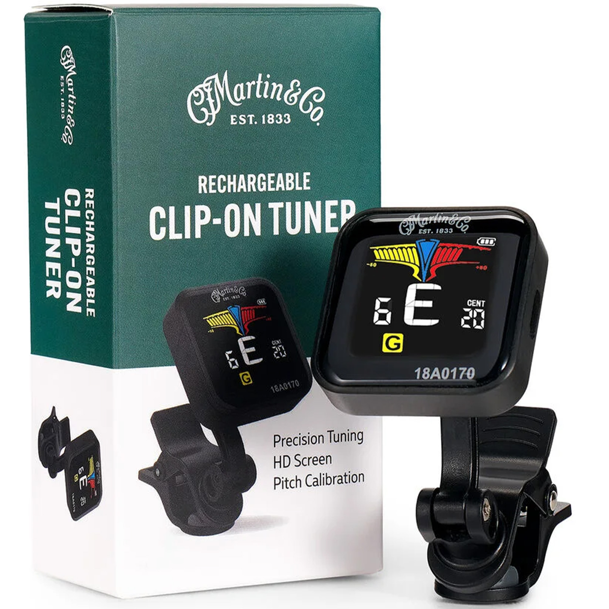 Martin Accessories Rechargeable Clip-On Tuner