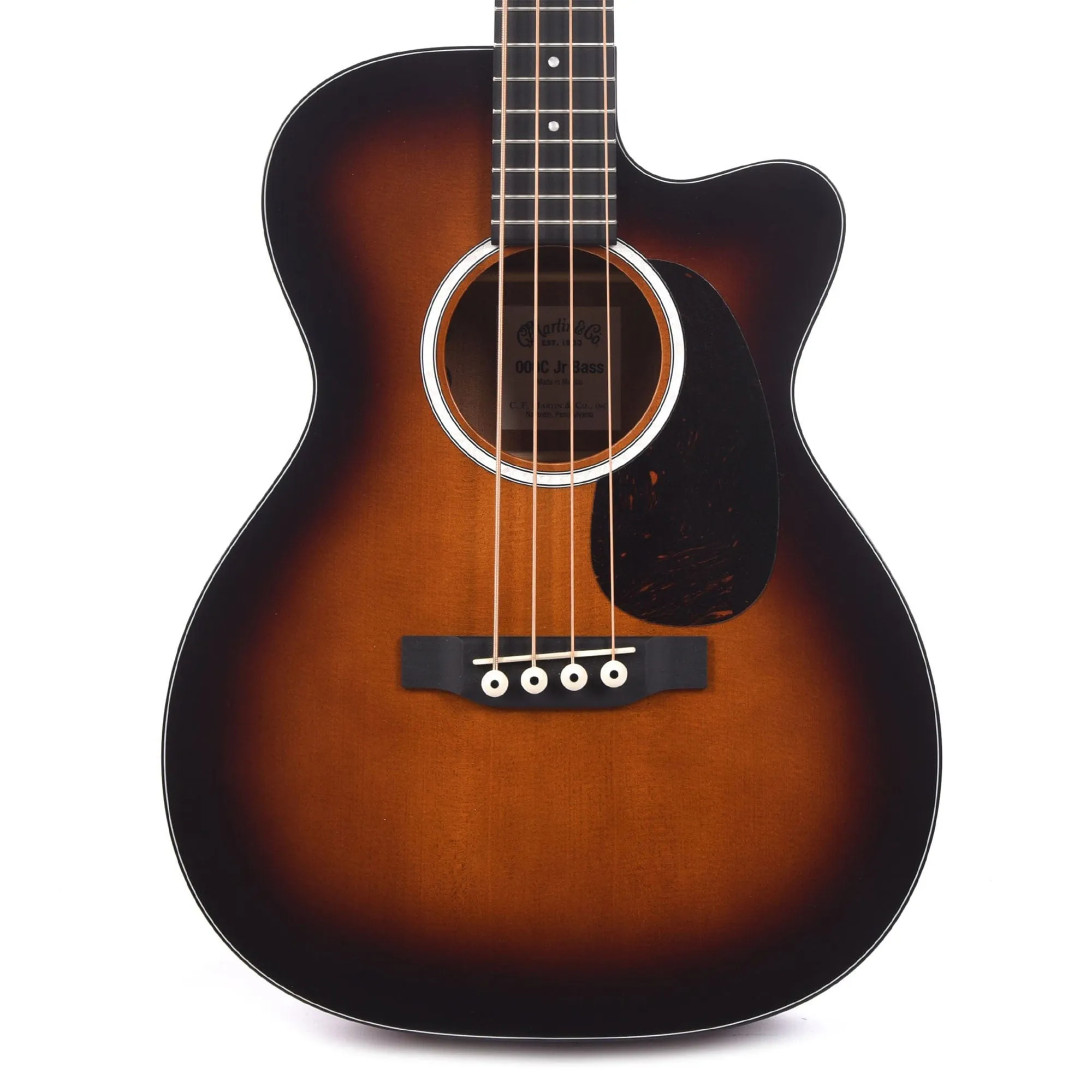 Martin 000CJR-10E Jr-E Acoustic Electric Bass Guitar - Burst