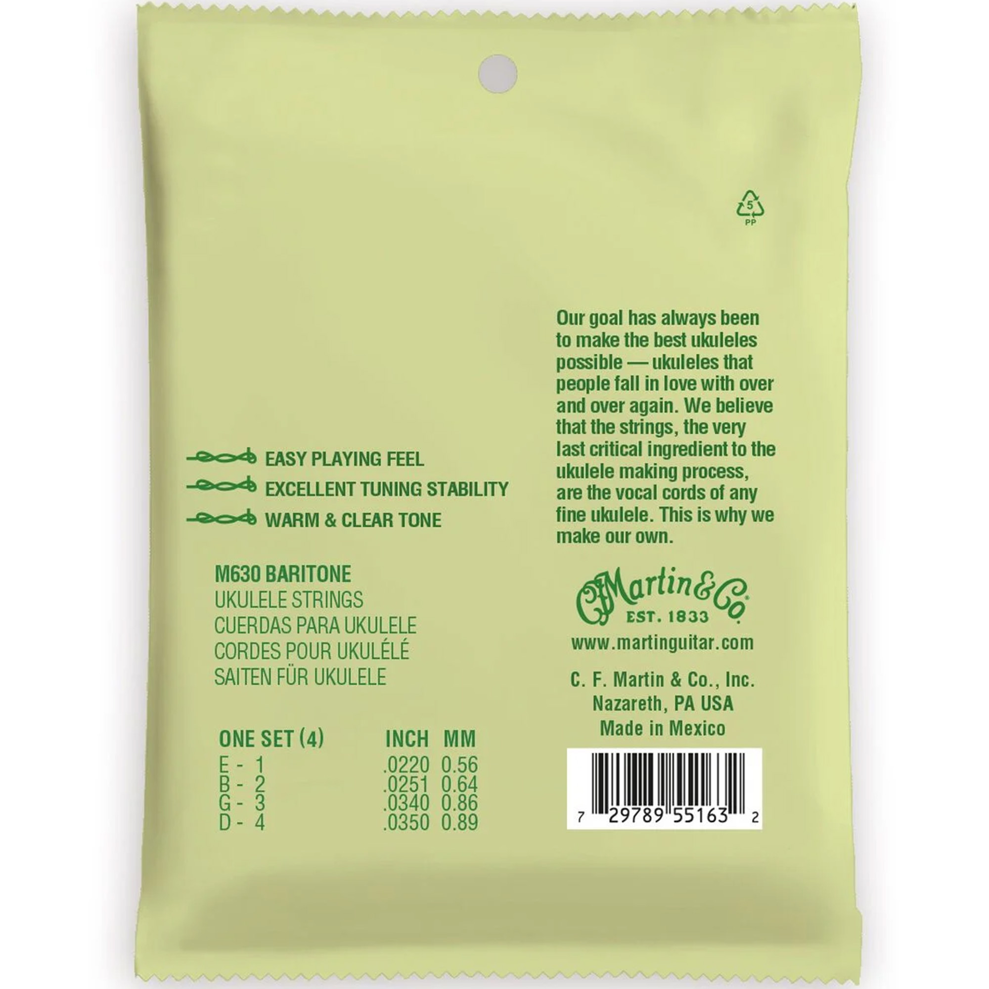 Martin Strings Fluorocarbon Baritone Ukulele Strings