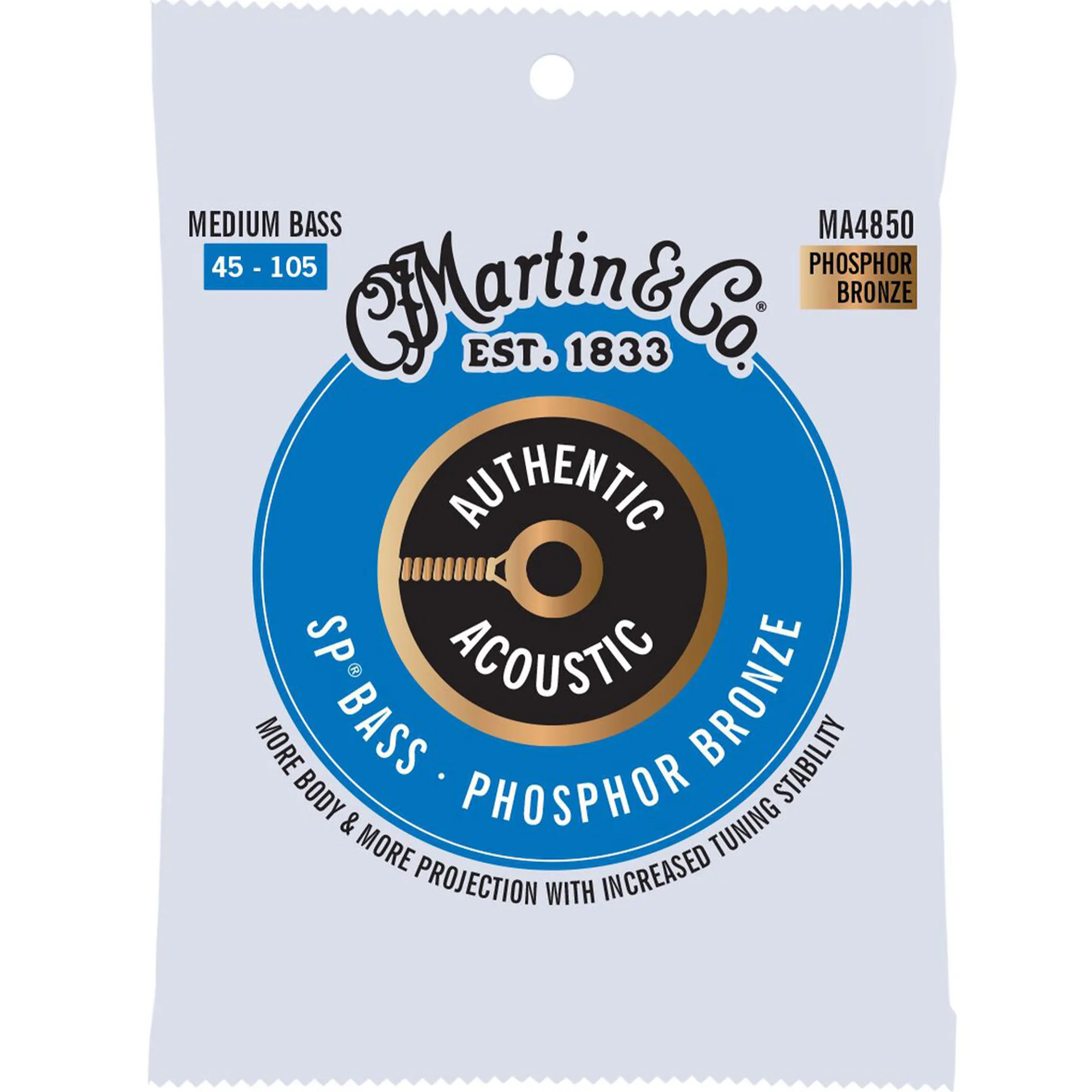 Martin Strings Authentic Acoustic Superior Performance SP Bass Guitar Medium - .045-.105