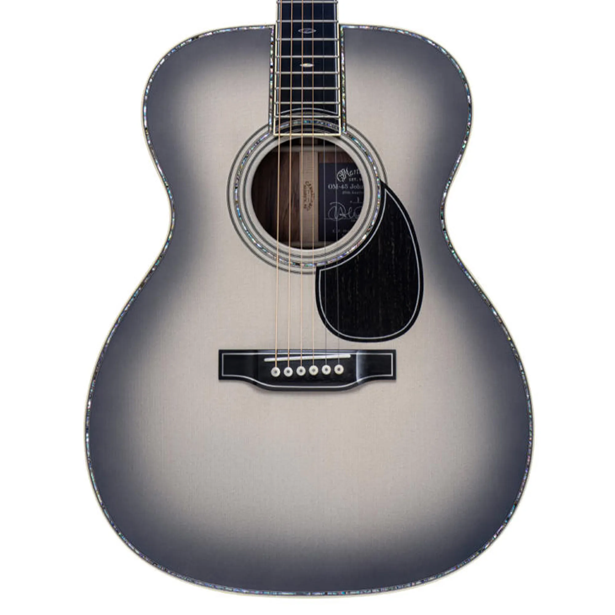 Martin John Mayer OM-45 Anniversary Acoustic Electric Guitar - Platinum Gray Burst