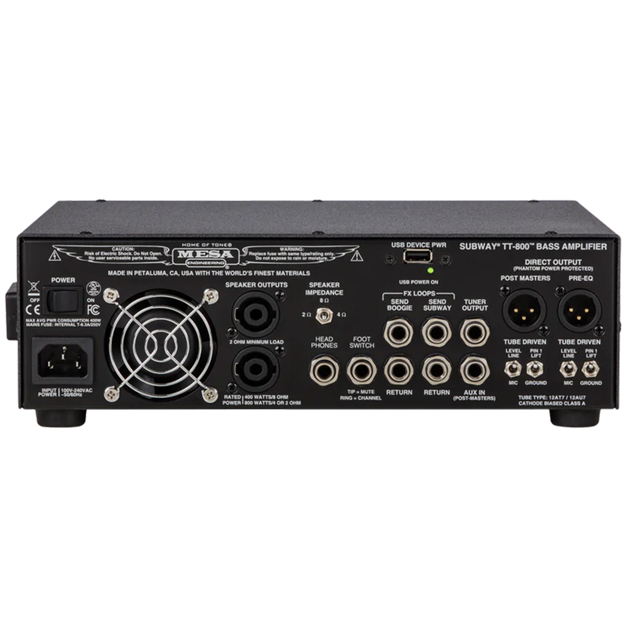 Mesa Boogie 6.TT8X.UK Subway TT-800 Lightweight Bass Head - Black