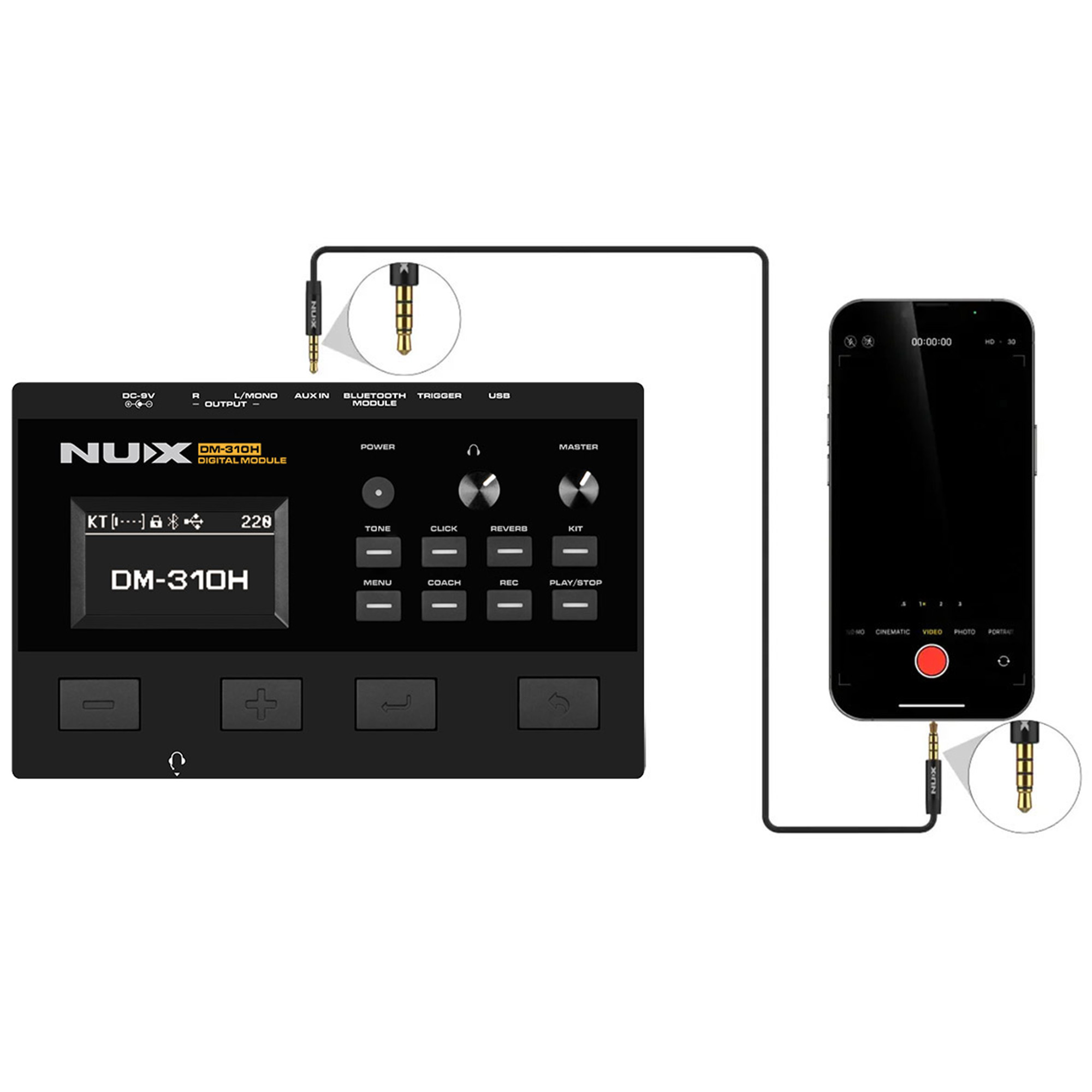 NUX DM-310H All Mesh Head Digital Electric Drum Kit - 3 Years Warranty