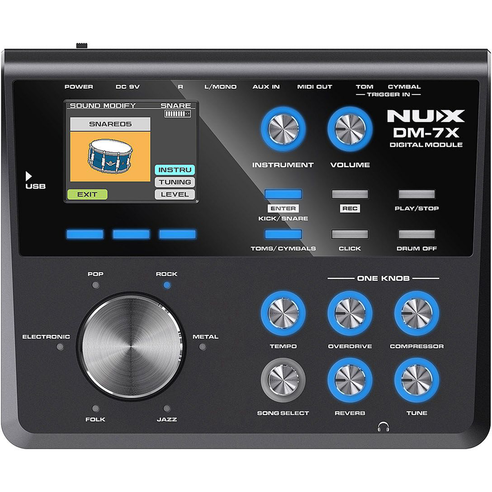 NUX DM-7X All Mesh Head Digital Drum Kit - 3 Years Warranty