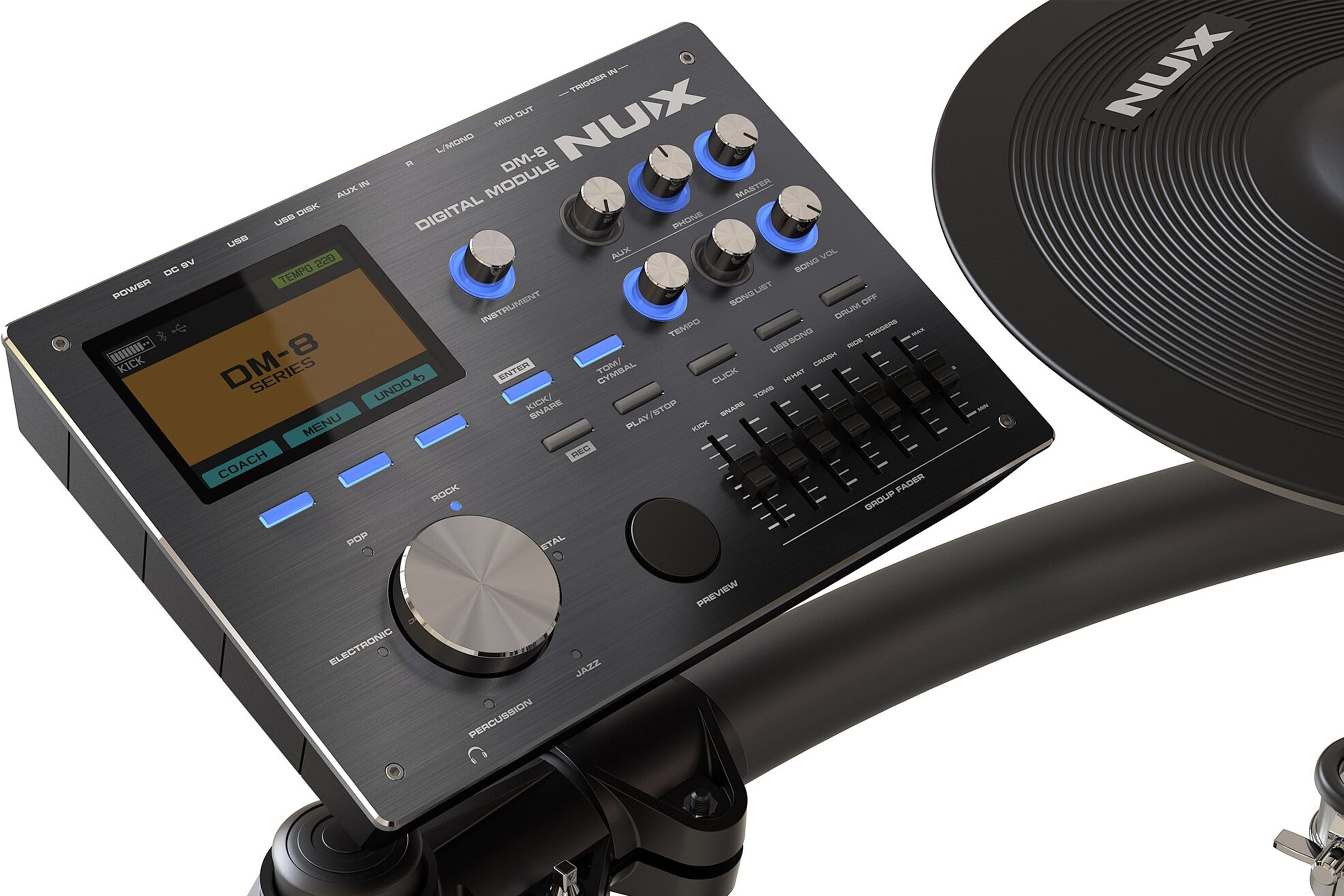 NUX DM-8 All Mesh Head Digital Drum Kit - 3 Years Warranty