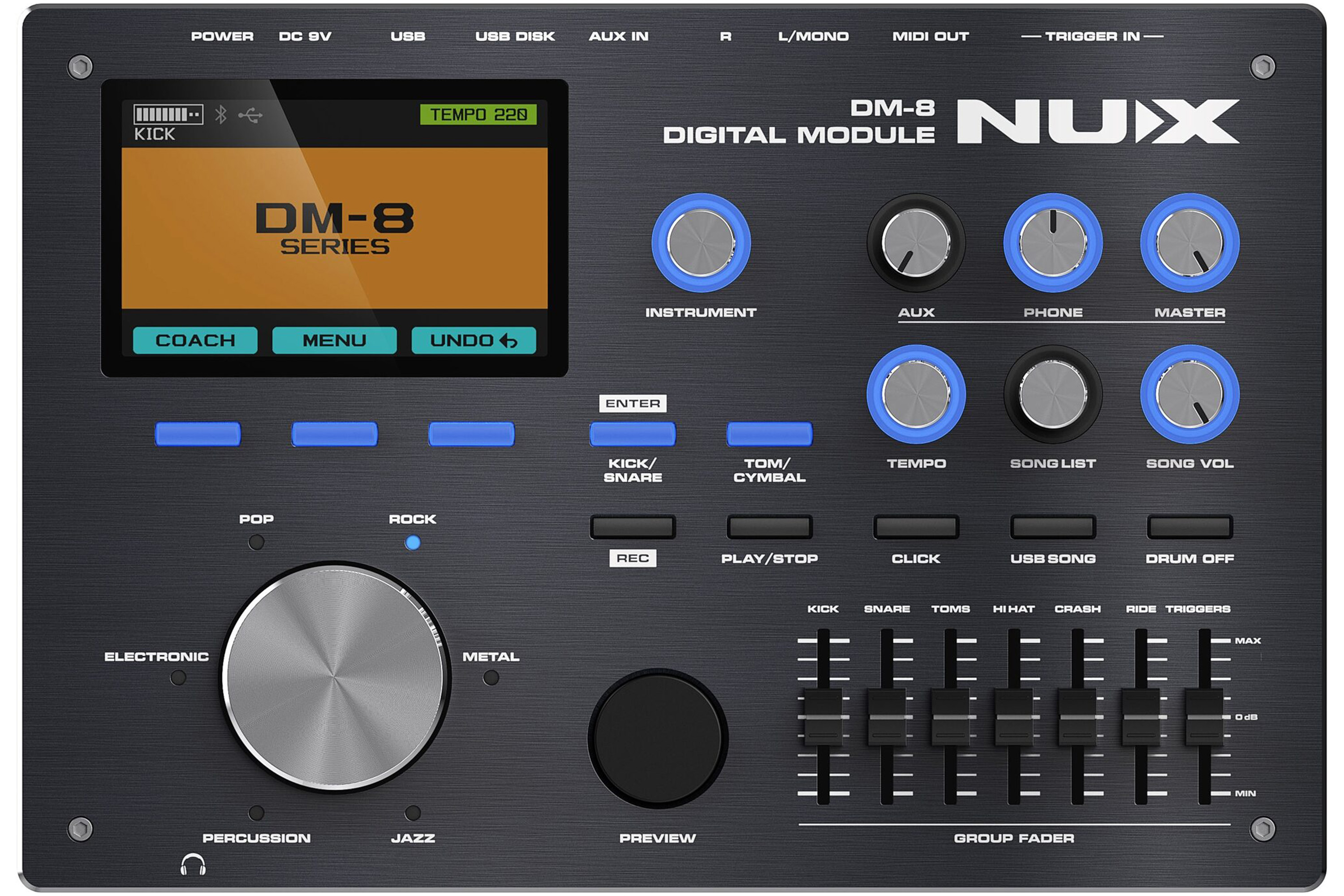 NUX DM-8 All Mesh Head Digital Drum Kit - 3 Years Warranty