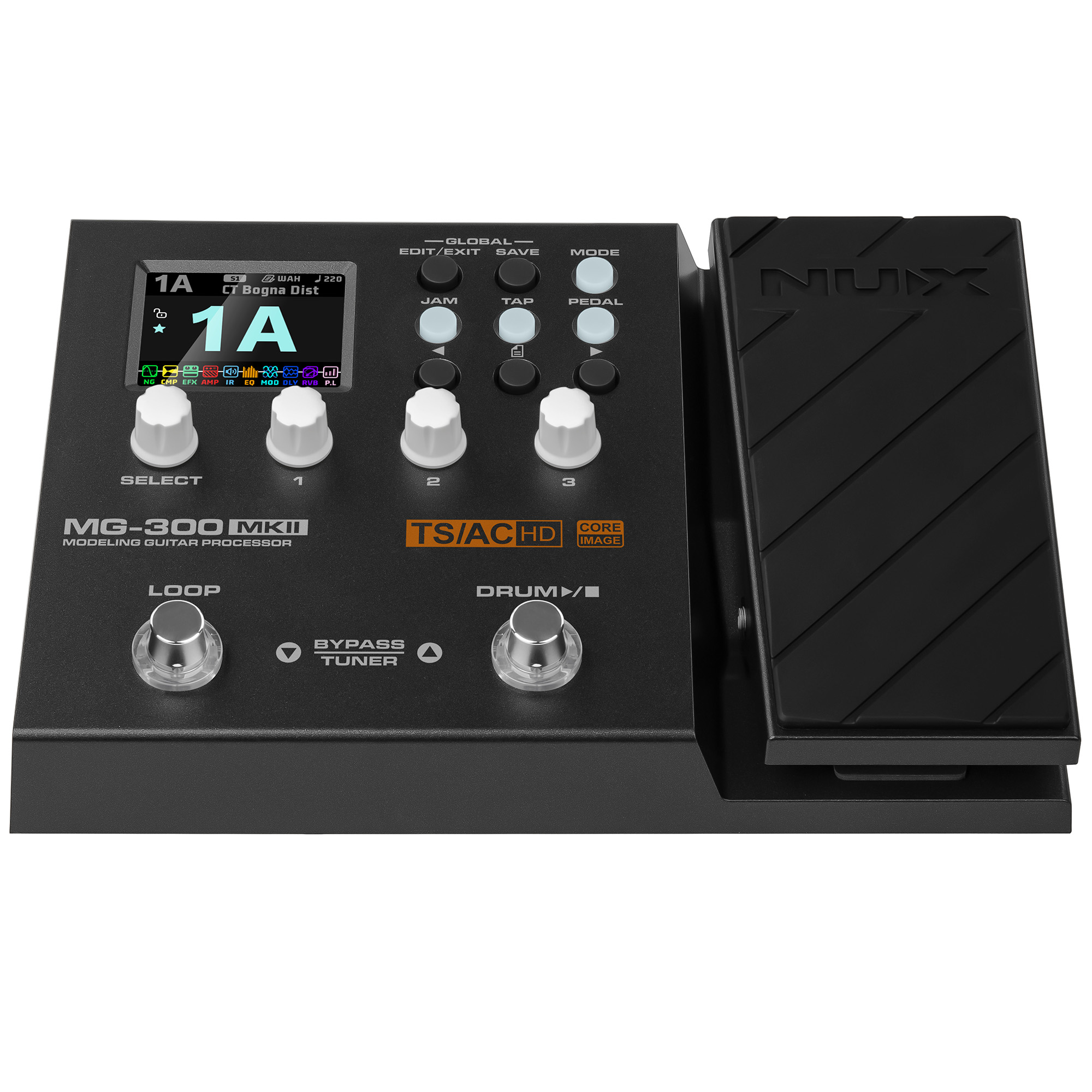NUX MG-300 MKII Modelling Guitar Processor and Multi Effects - 3 Years Warranty