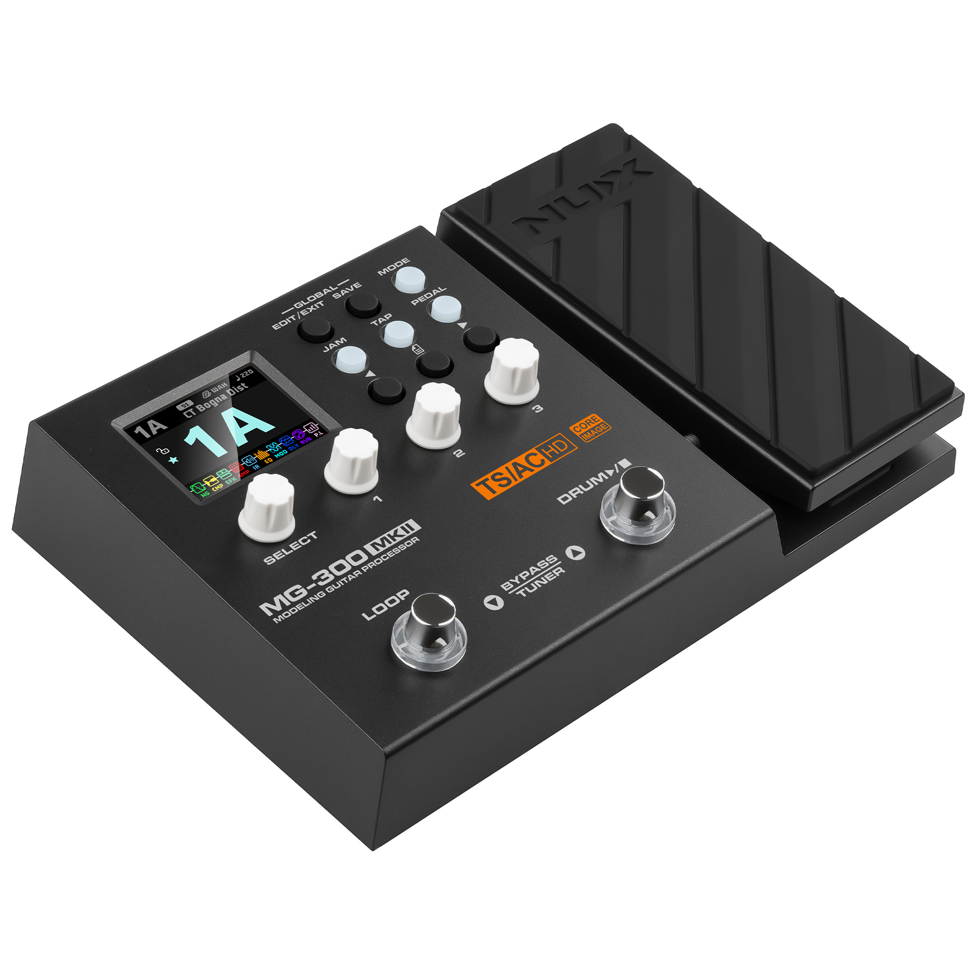 NUX MG-300 MKII Modelling Guitar Processor and Multi Effects - 3 Years Warranty