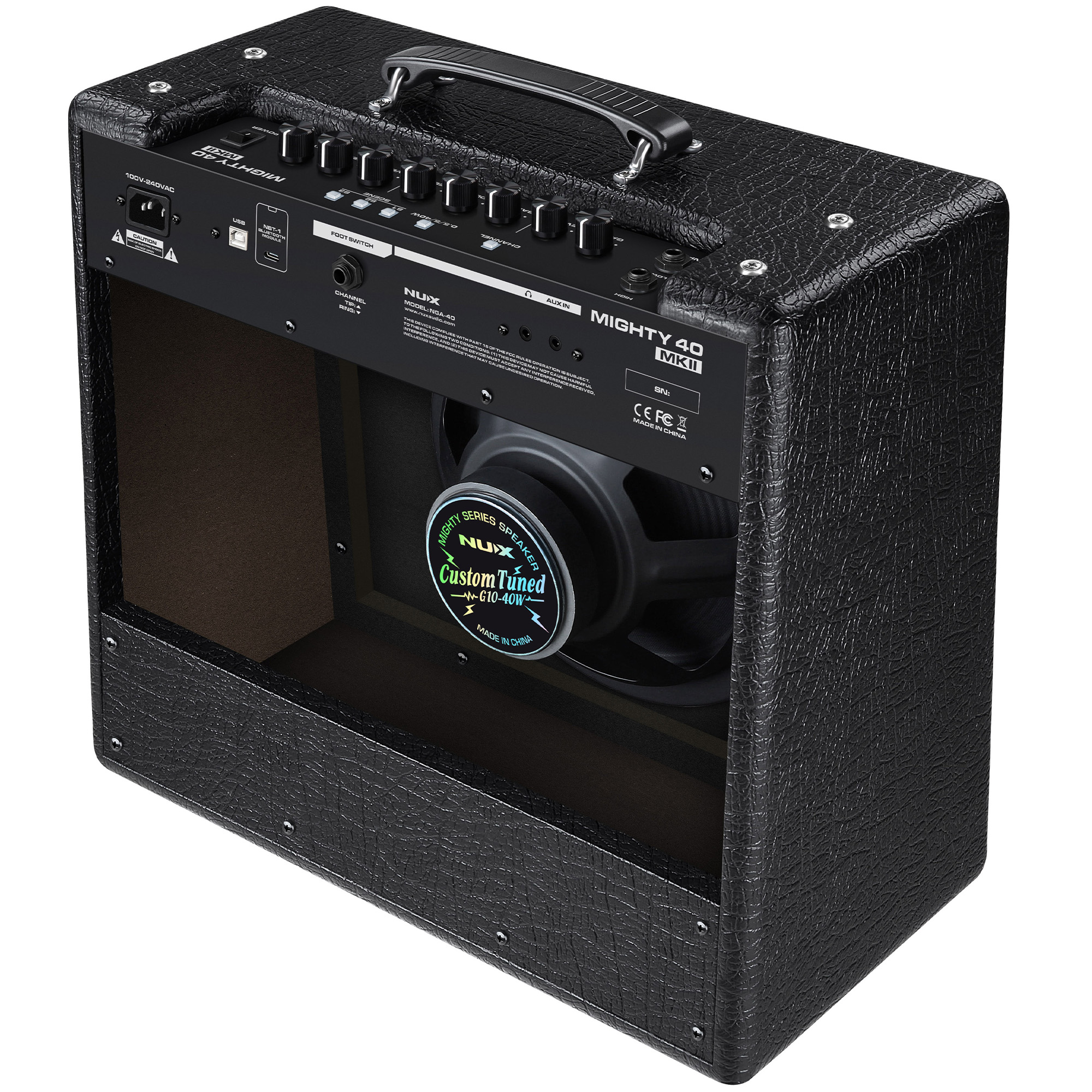 NUX MIGHTY 40 MKII Modeling Guitar Amplifier with Premium Speaker - 40Watts - 3 Years Warranty