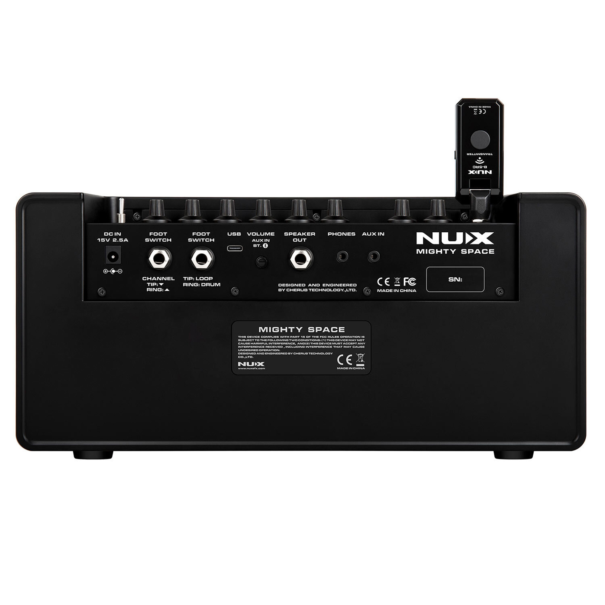 NUX Mighty Space Portable Wireless Stereo Modelling Guitar/Bass Amplifier with Bluetooth - 30Watt - 3 Years Warranty