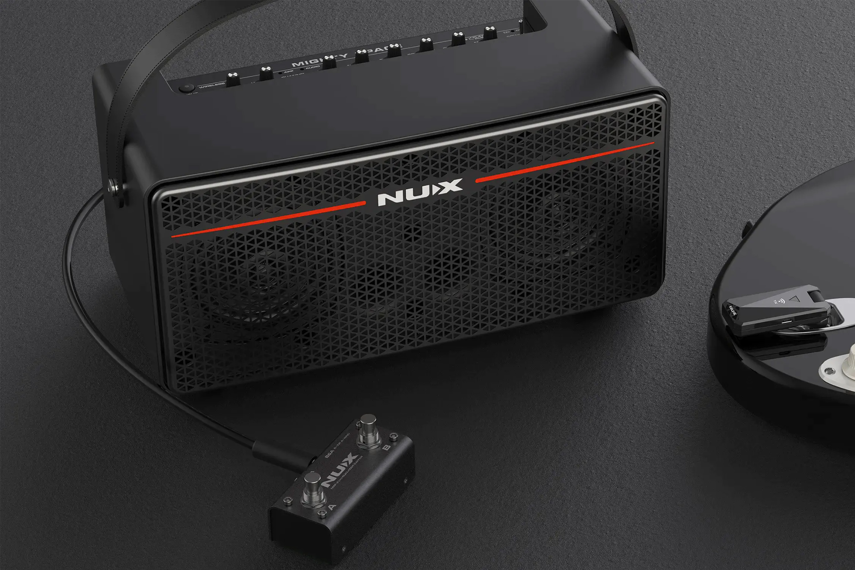 NUX Mighty Space Portable Wireless Stereo Modelling Guitar/Bass Amplifier with Bluetooth - 30Watt - 3 Years Warranty