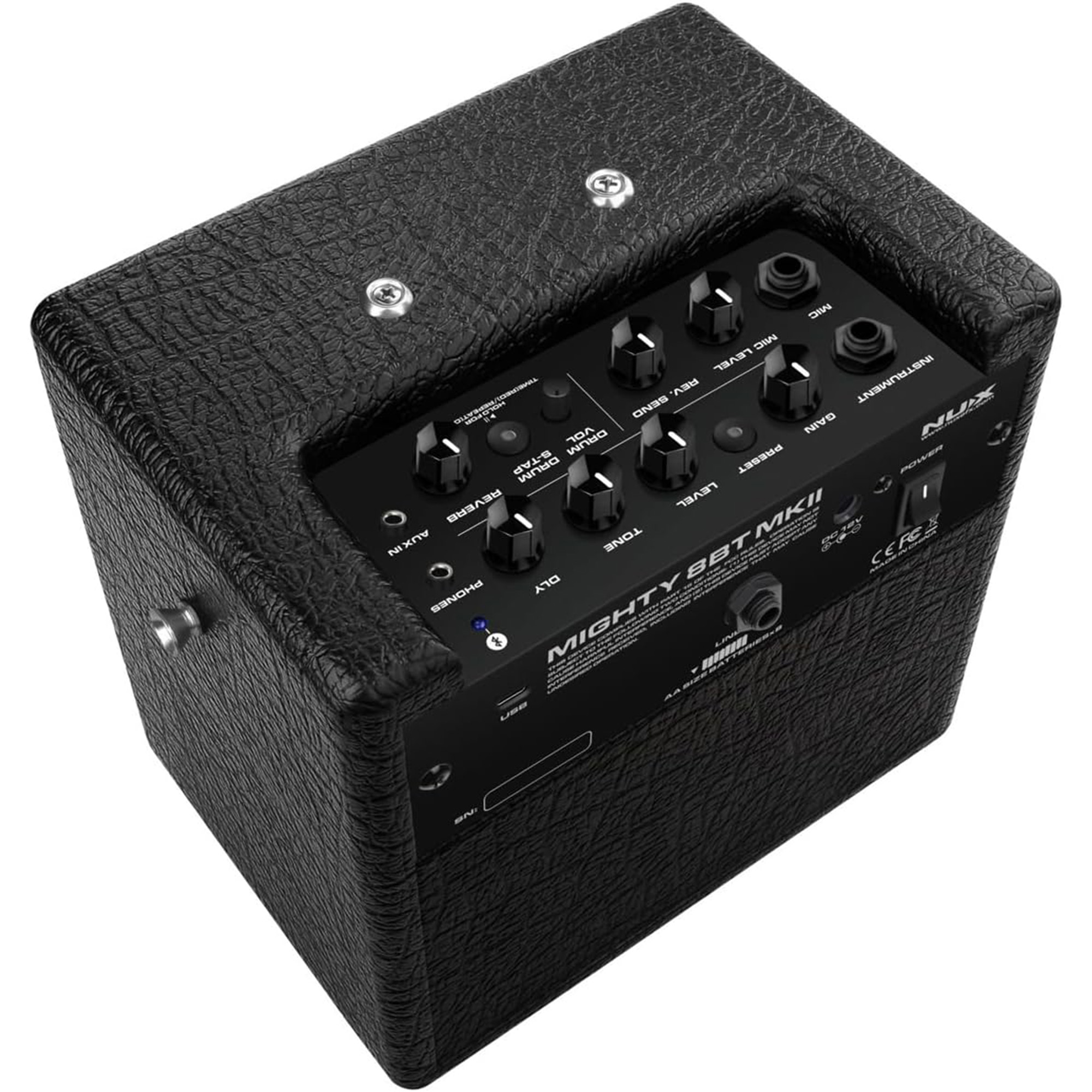 NUX Mighty 8BT MKII Battery Operated Modeling Guitar Amplifier w/ Bluetooth - 8 Watt with 6.5" FRFR speaker - 3 Years Warranty