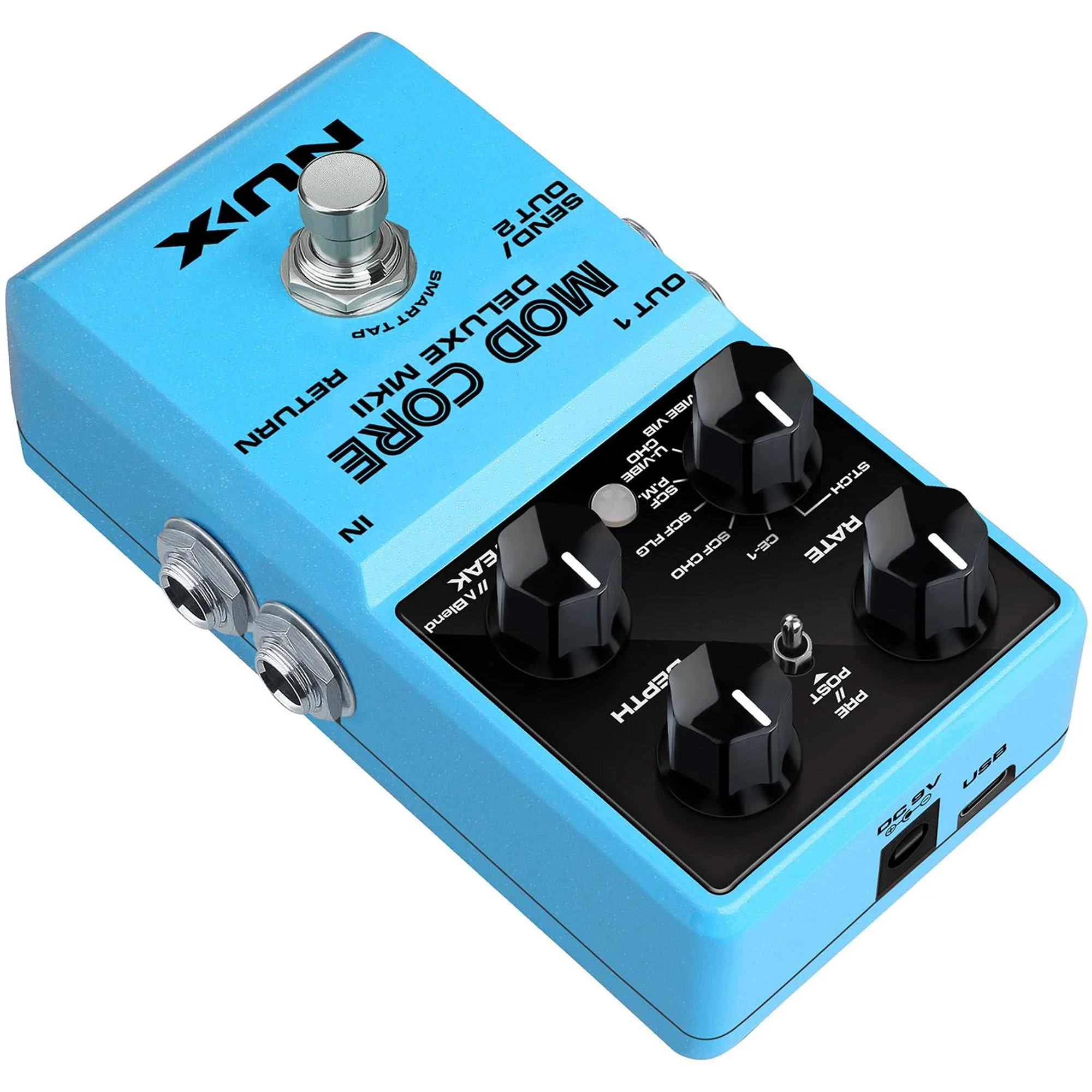 NUX Mod Core Deluxe MKII Modulation Pedal Effects - 3 Years Warranty