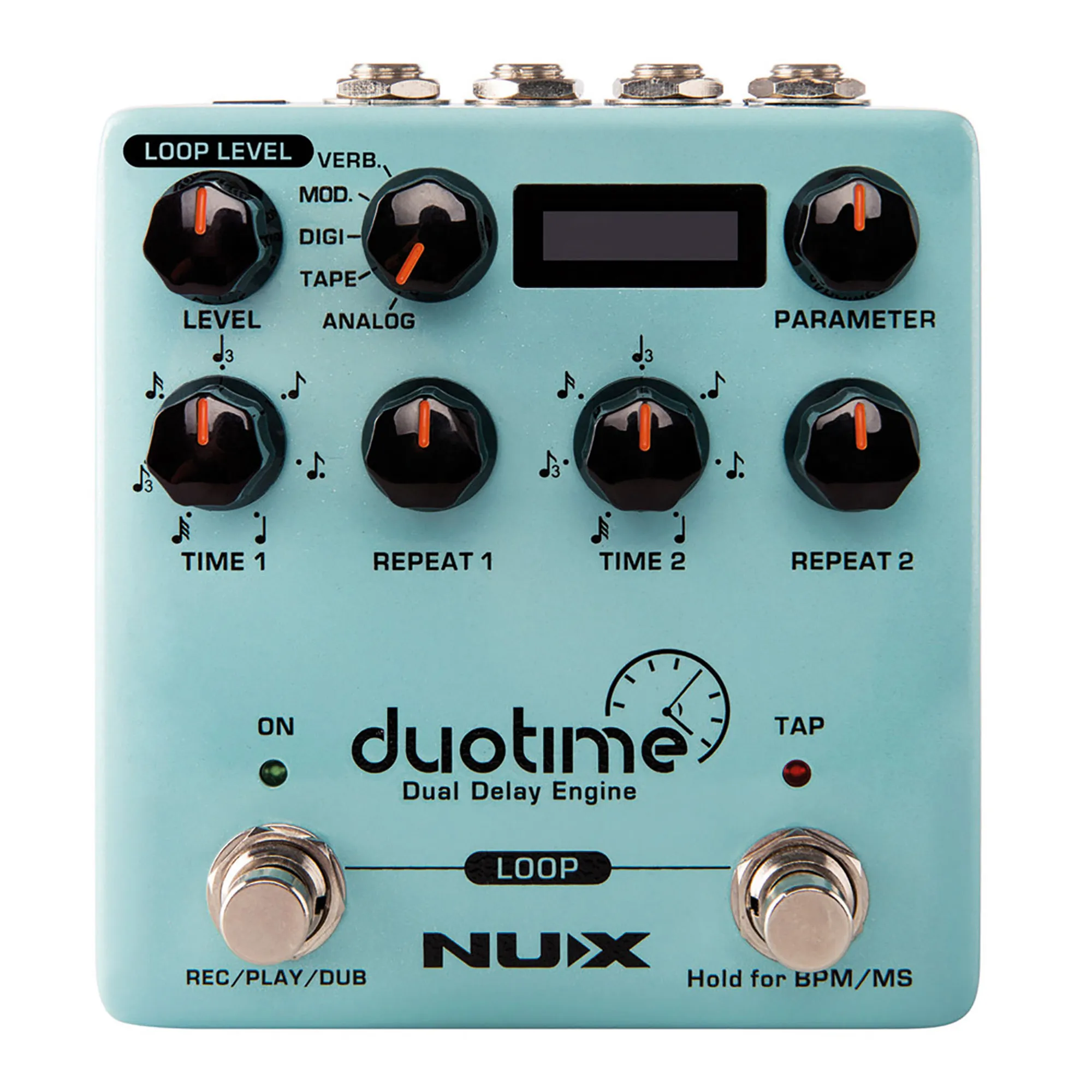 NUX NDD-6 Duo Time Dual Delay Engine - Cyan Blue - 3 Years Warranty