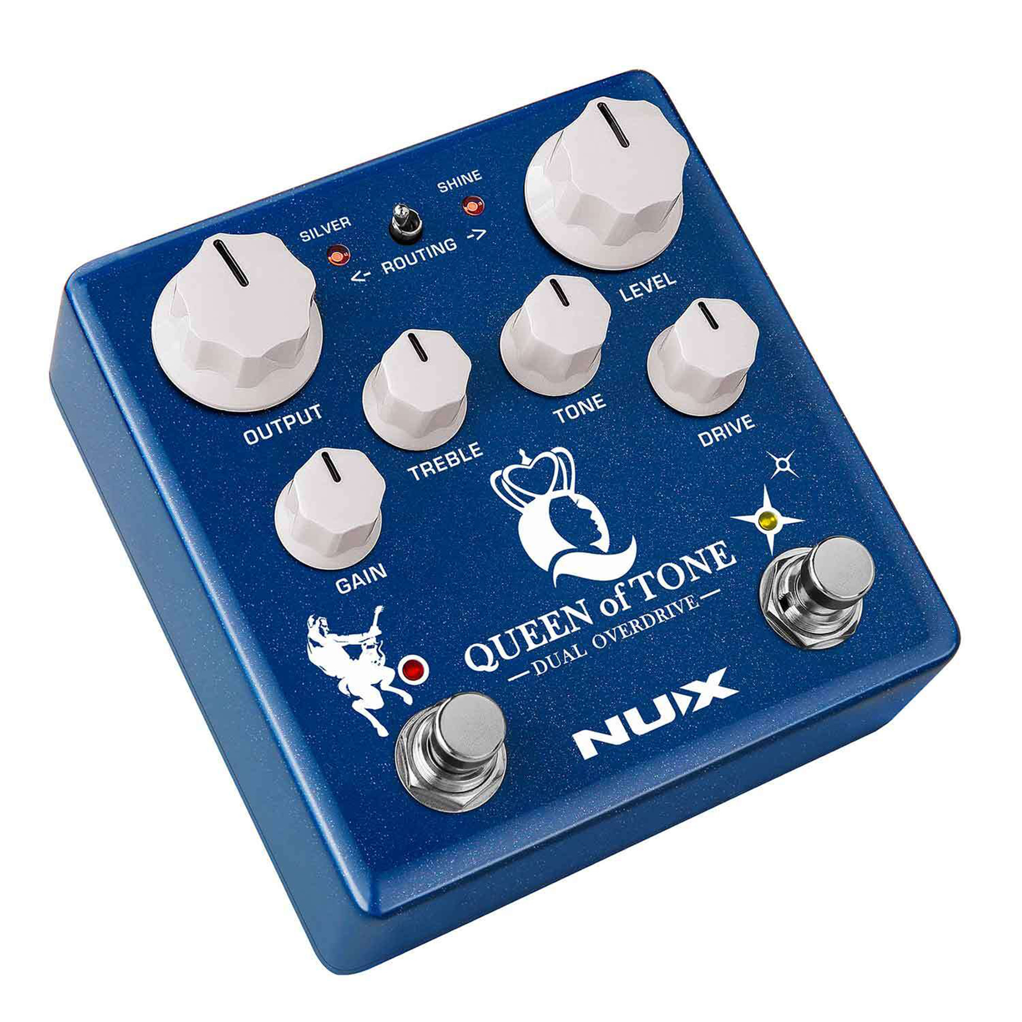 NUX NDO-6 Queen of Tone Dual Overdrive - Navy Blue - 3 Years Warranty