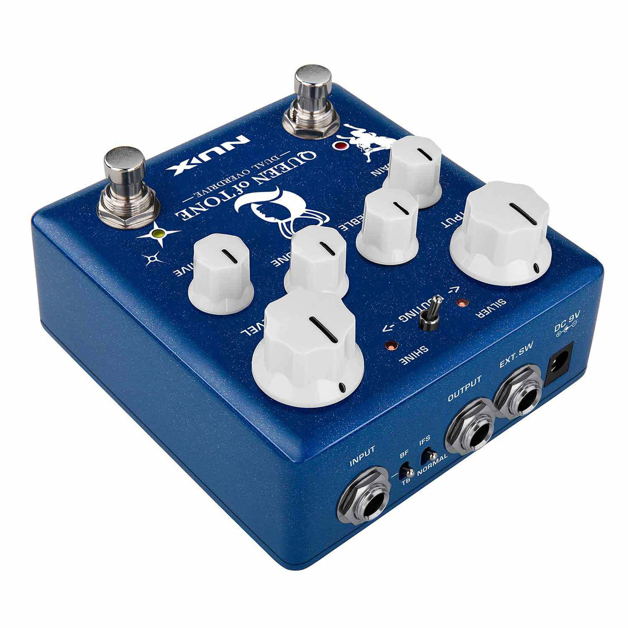 NUX NDO-6 Queen of Tone Dual Overdrive - Navy Blue - 3 Years Warranty