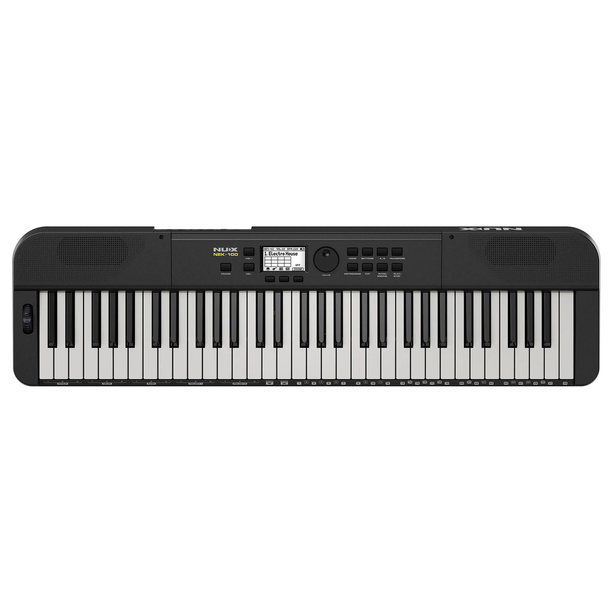 NUX NEK-100 61 Key Portable Keyboard - 3 Years Warranty