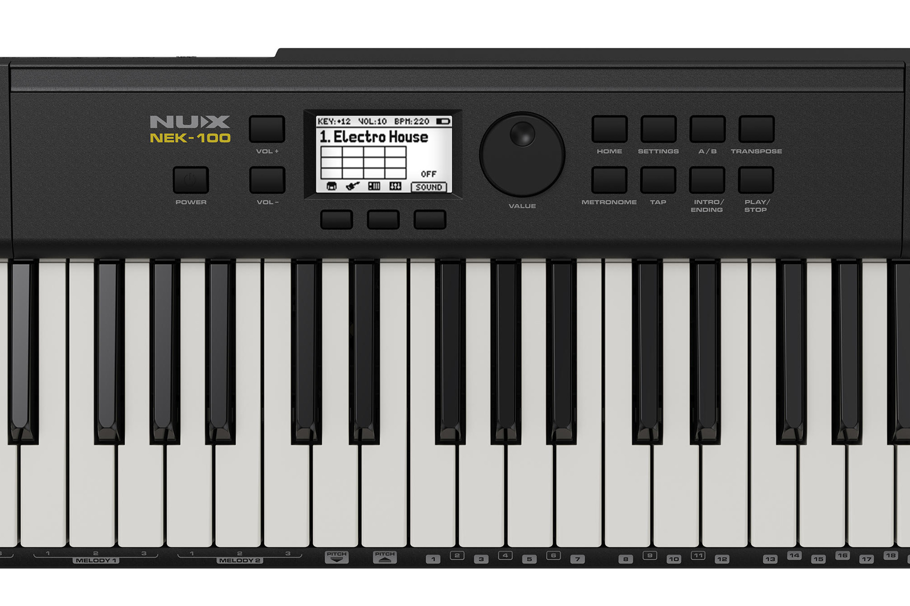 NUX NEK-100 61 Key Portable Keyboard - 3 Years Warranty