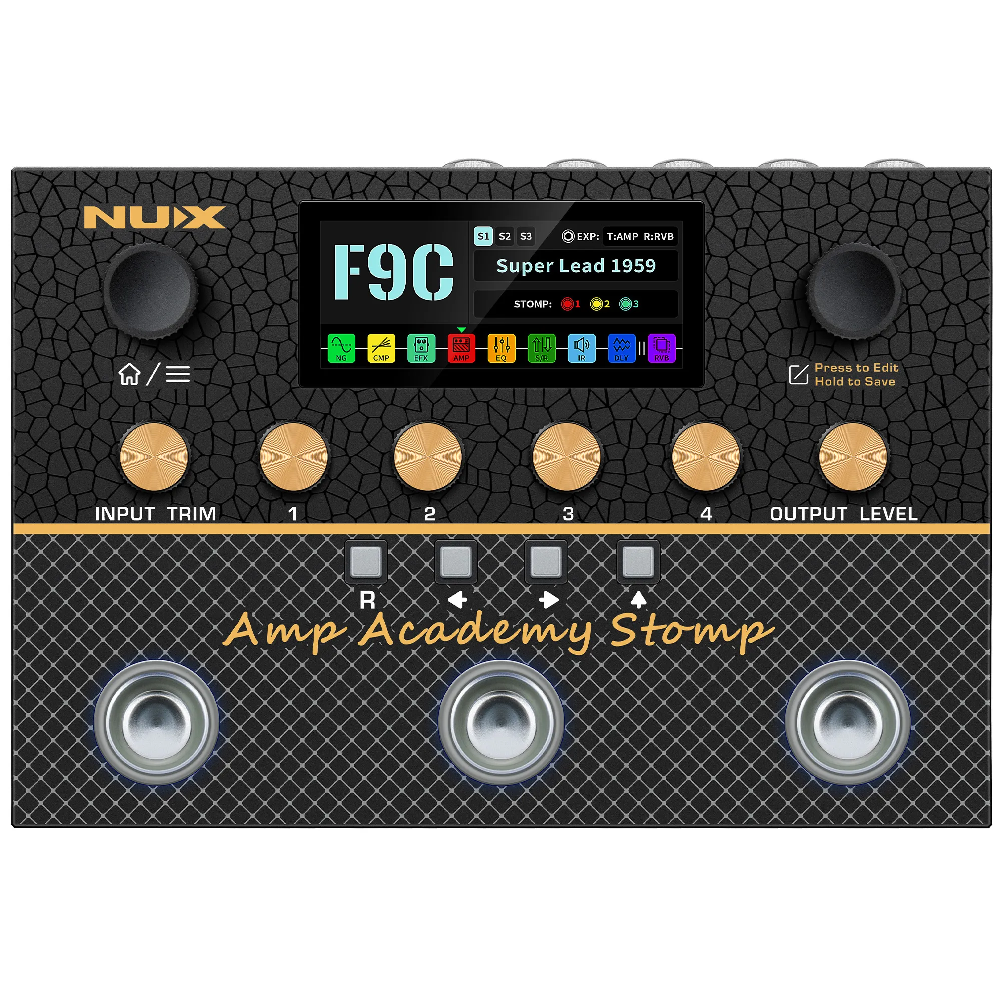 NUX NMA-3AAP Amp Academy Stomp Modeler Pedal - 3 Years Warranty