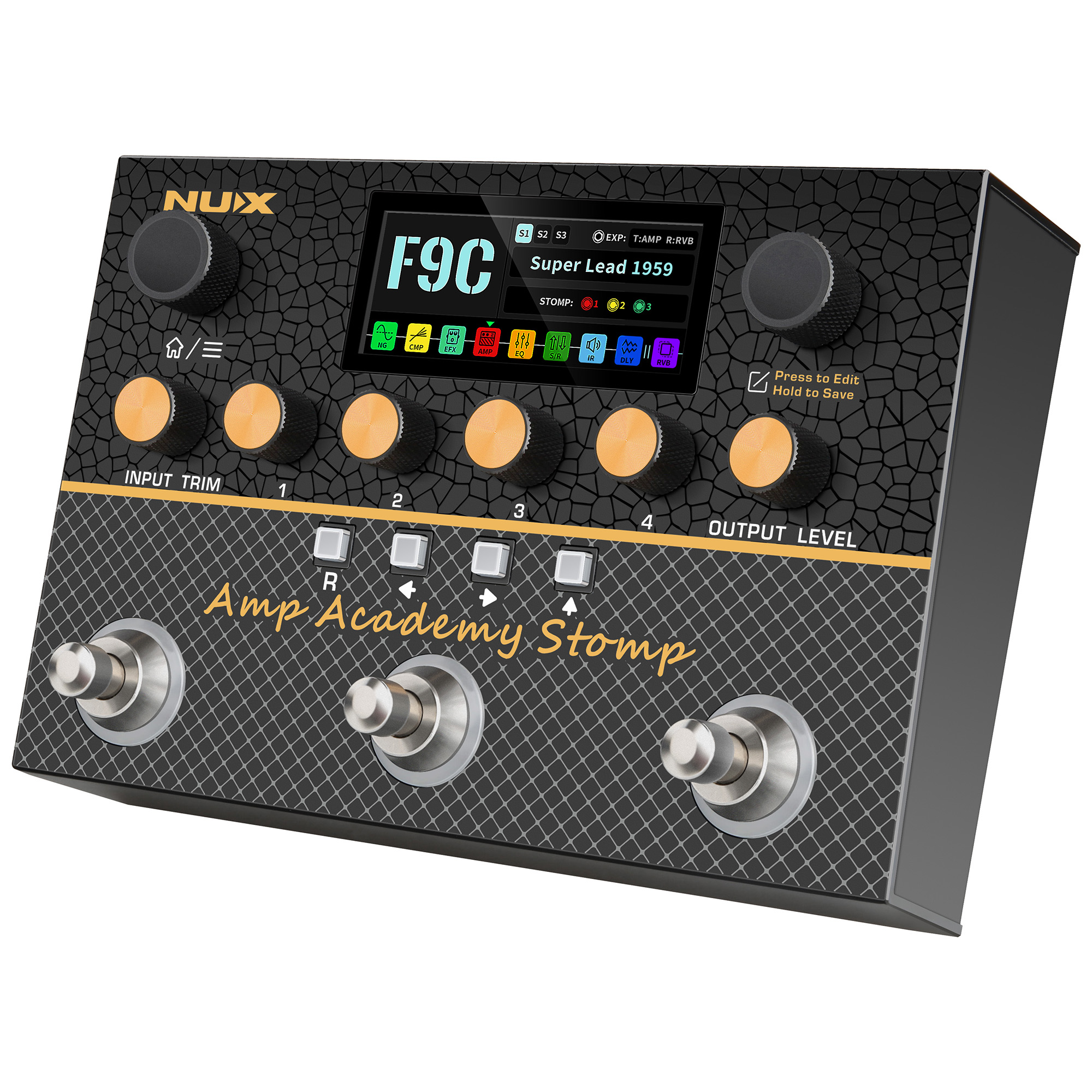 NUX NMA-3AAP Amp Academy Stomp Modeler Pedal - 3 Years Warranty