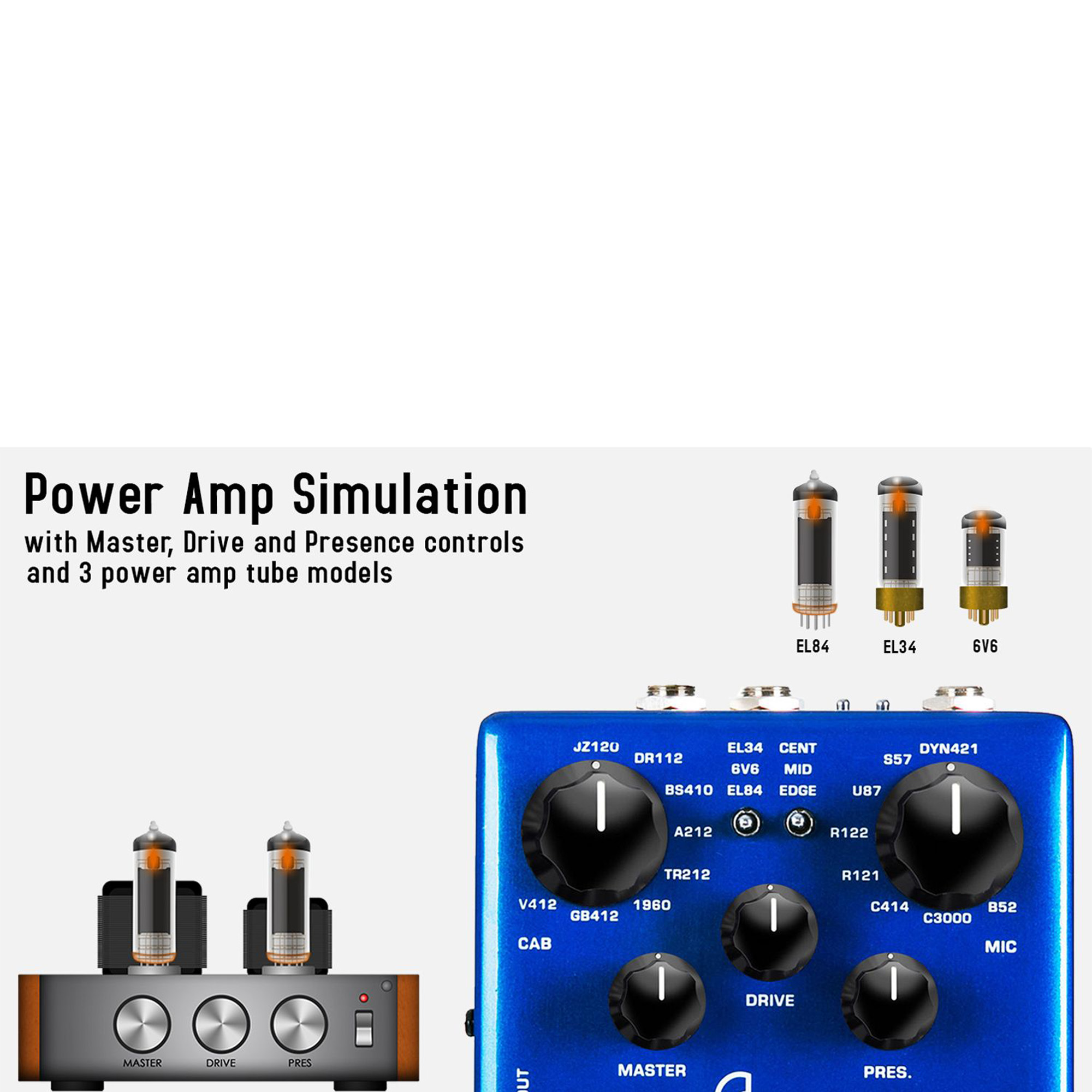 NUX Solid Studio NSS-5 IR & Power Amp Simulator Pedal Effects - 3 Years Warranty