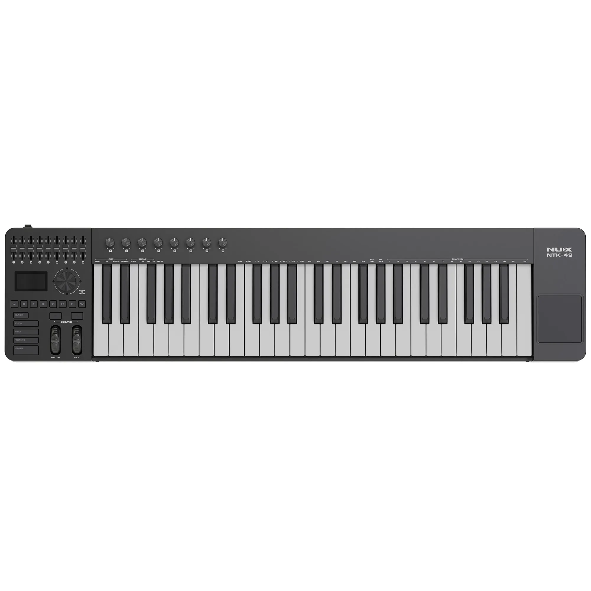 NUX NTK-49 Midi Keyboard Controller - Black - 3 Years Warranty
