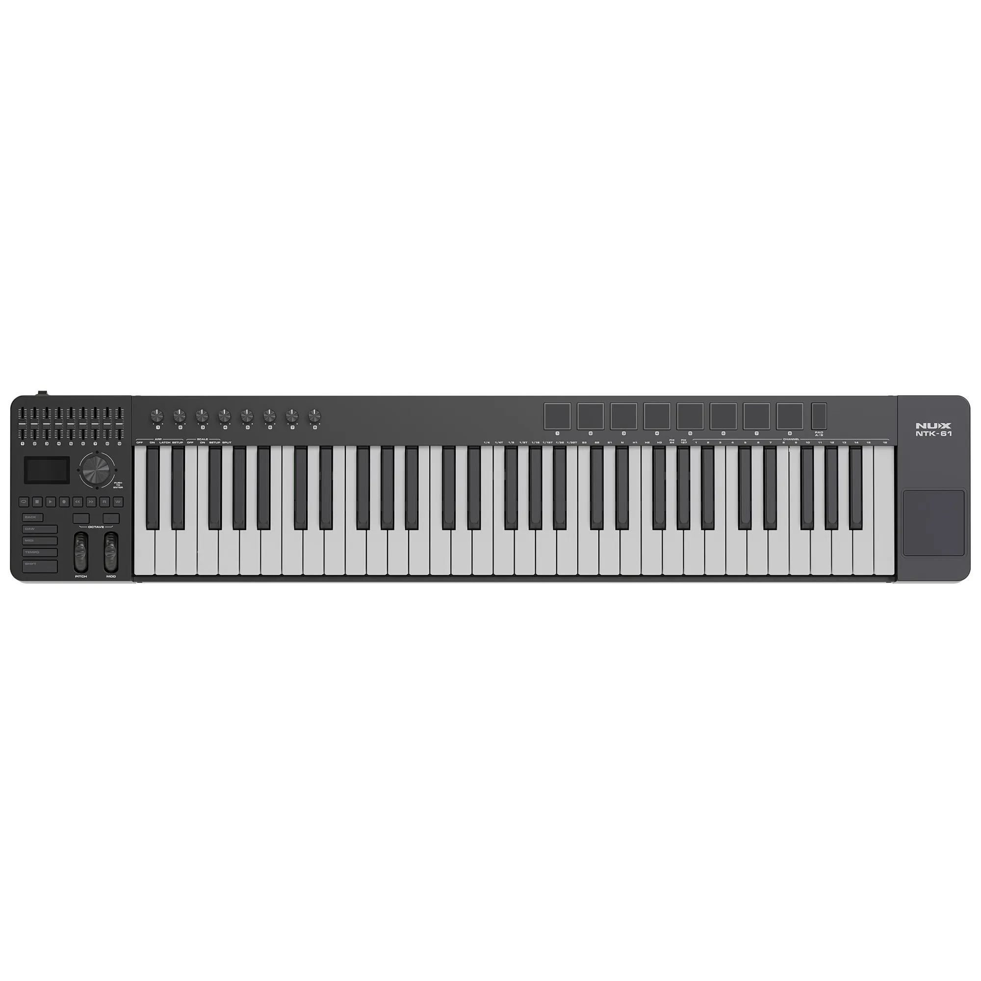 NUX NTK-61 Midi Keyboard Controller - Black - 3 Years Warranty