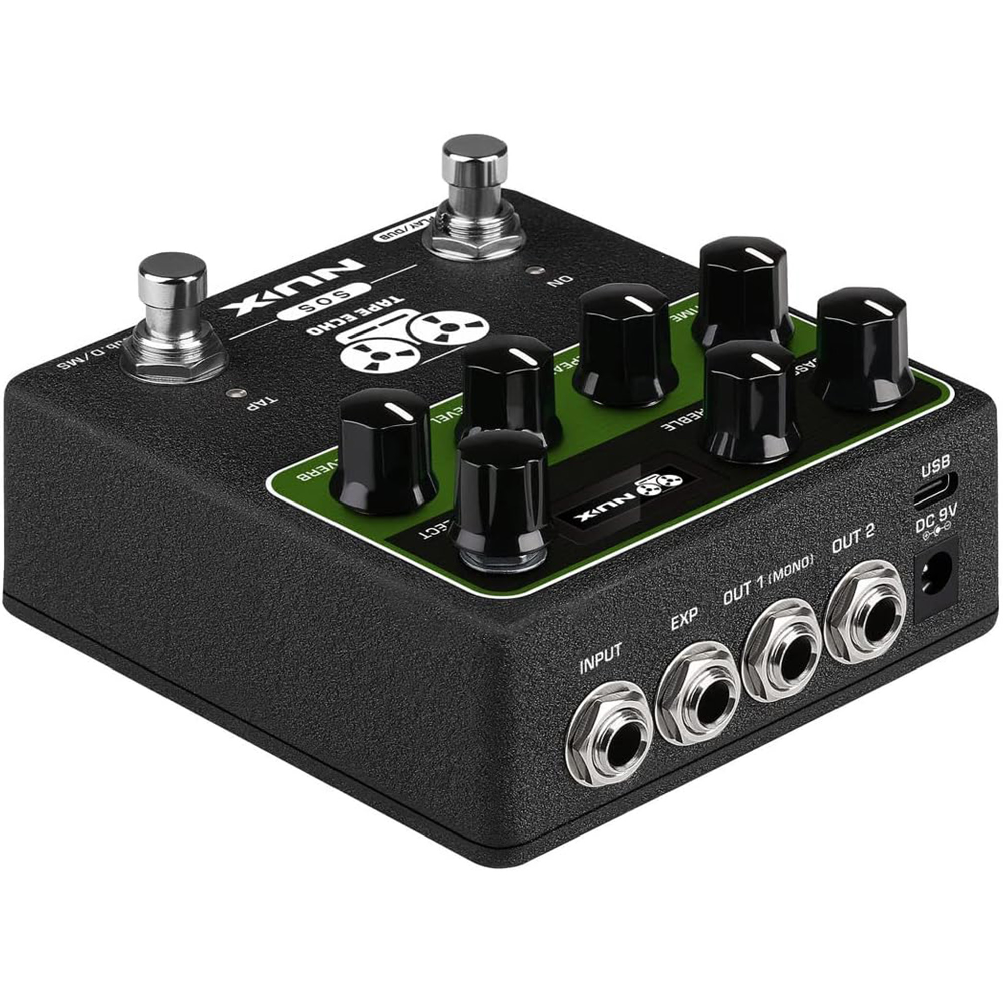 NUX NDD-7 Tape Echo Delay Pedal Effects - Black - 3 Years Warranty