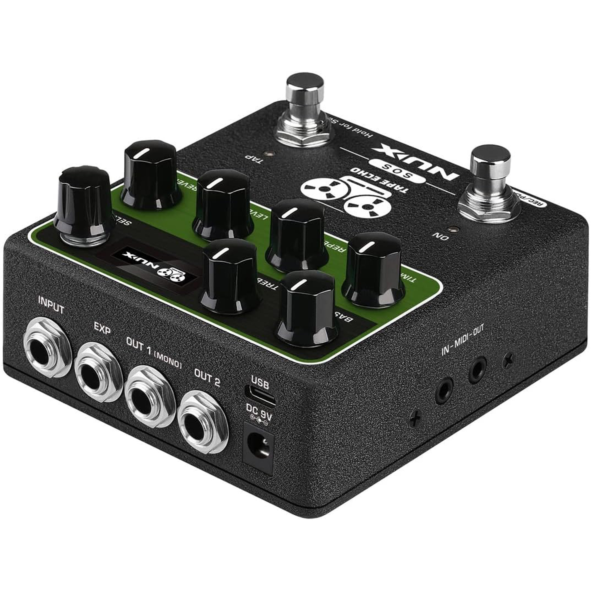NUX NDD-7 Tape Echo Delay Pedal Effects - Black - 3 Years Warranty