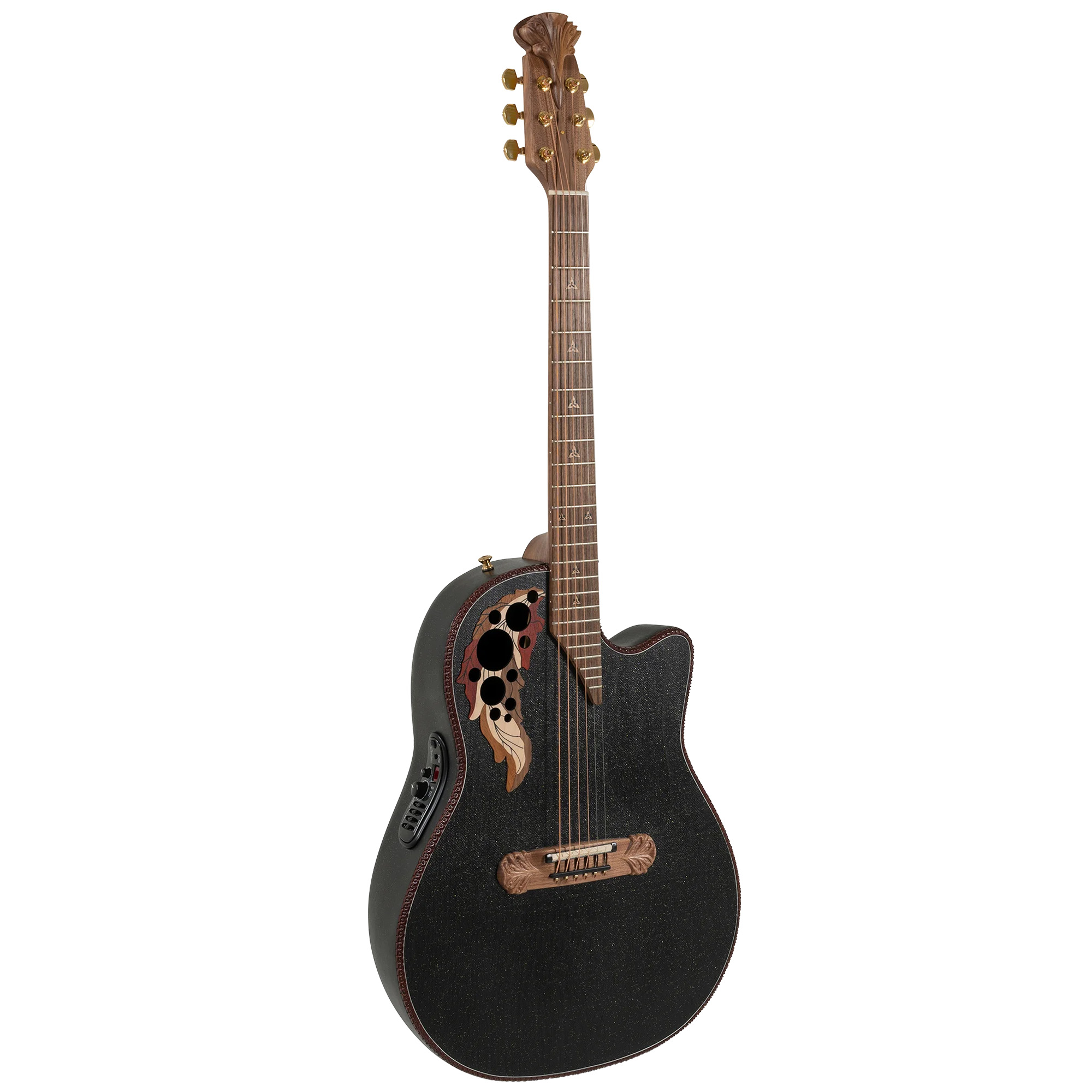 Ovation Adamas I GT Cutaway Deep Contour Acoustic Electric Guitar - Black