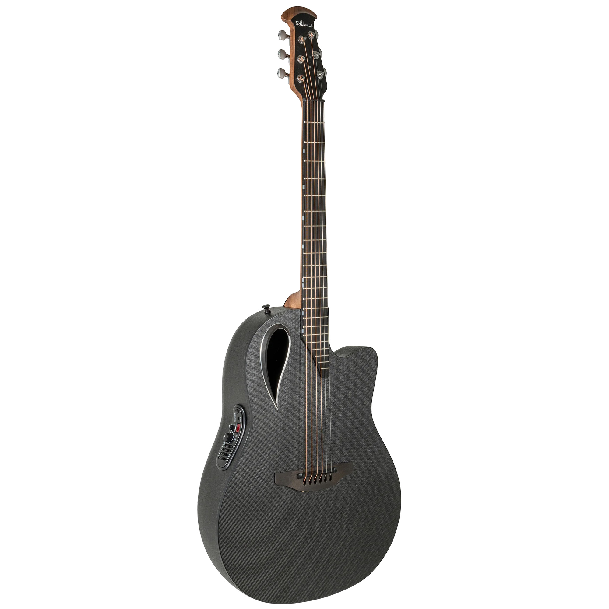 Ovation Adamas E Mid Depth Contour Cutaway Acoustic Electric Guitar - Black