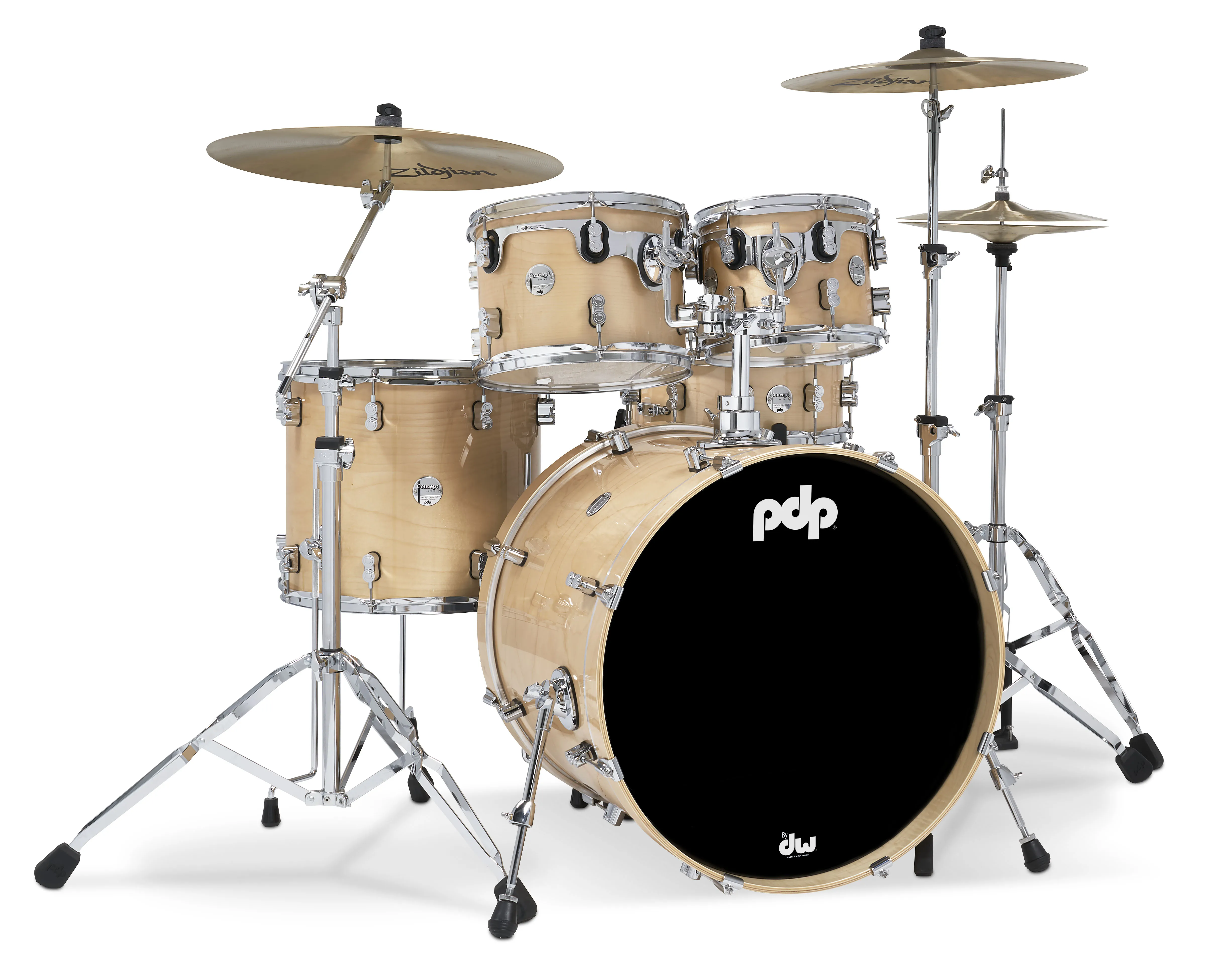 PDP Drums Concept Maple 5-Pieces Shell Pack Natural Lacquer - Without Cymbals