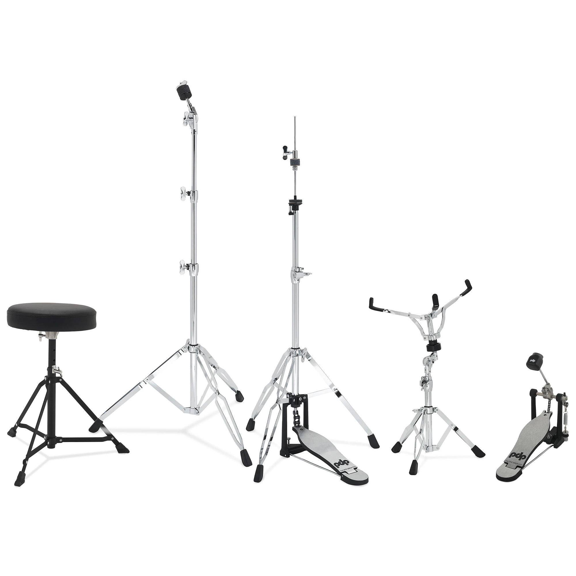 PDP Drums Center Stage 5 Pieces Drumset with Hardware and Cymbals - Electric Green Sparkle
