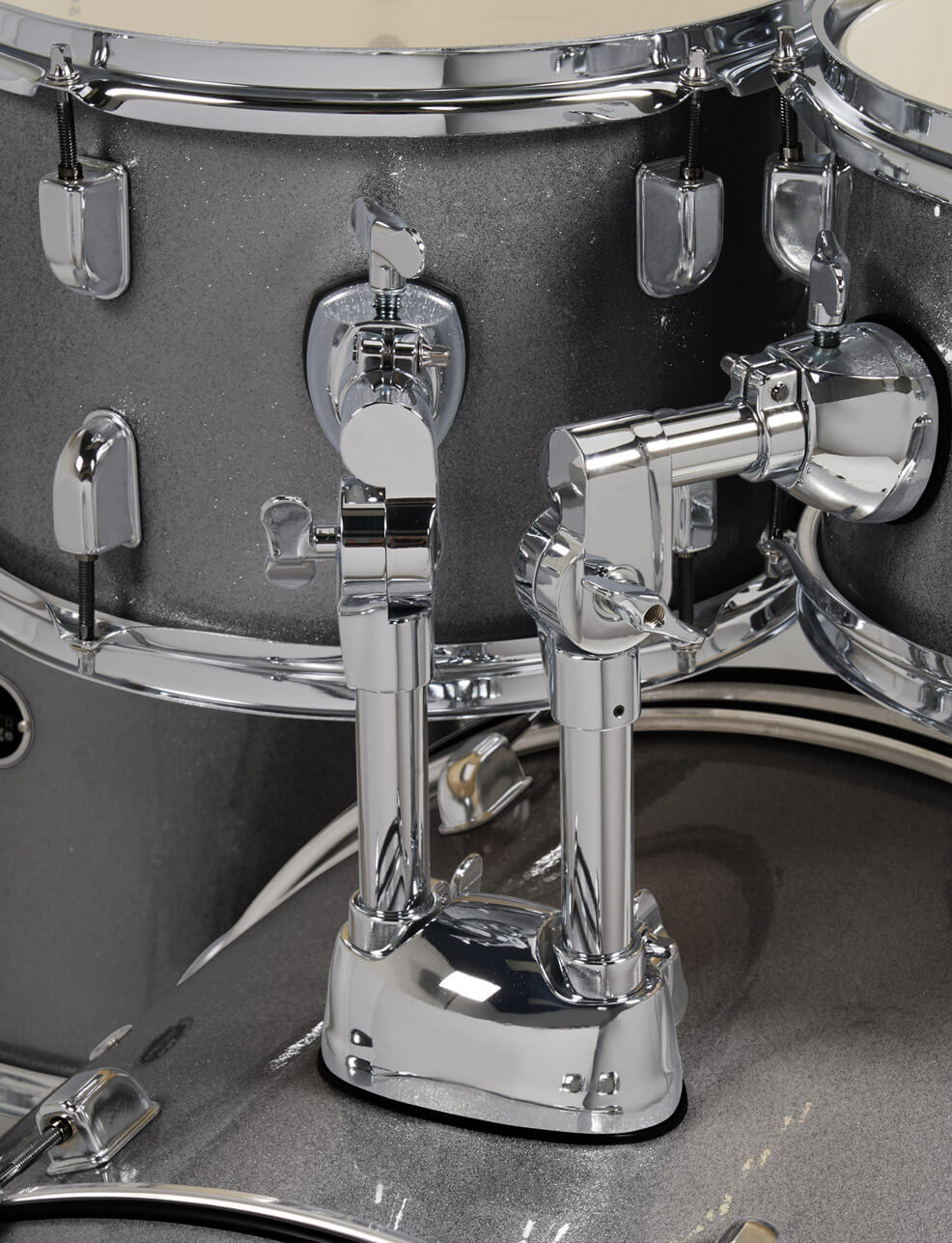 PDP Drums Center Stage 5 Pieces Drumset with Hardware and Cymbals - Silver Sparkle
