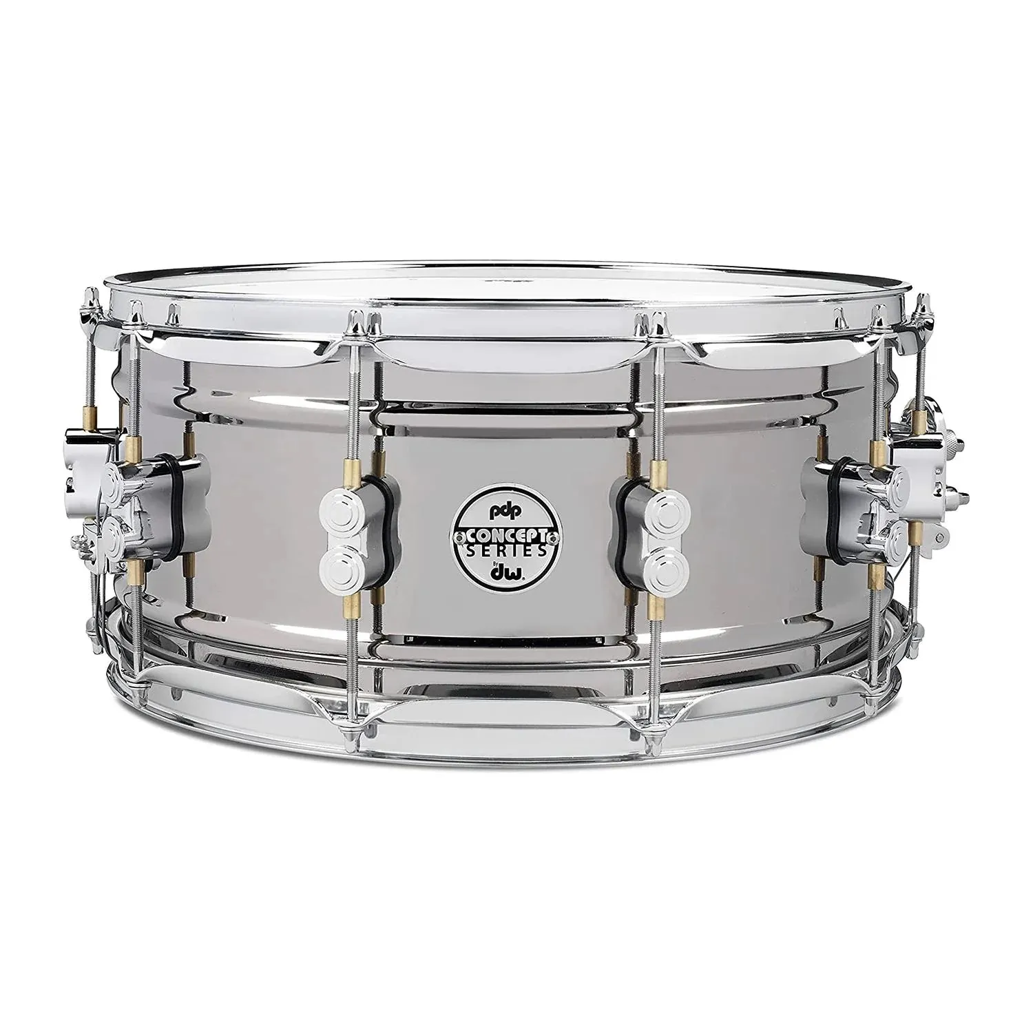 PDP Drums Concept Series Black Nickel Over Steel Snare Drum with Chrome Hardware - 5.5-inch x 14-inch